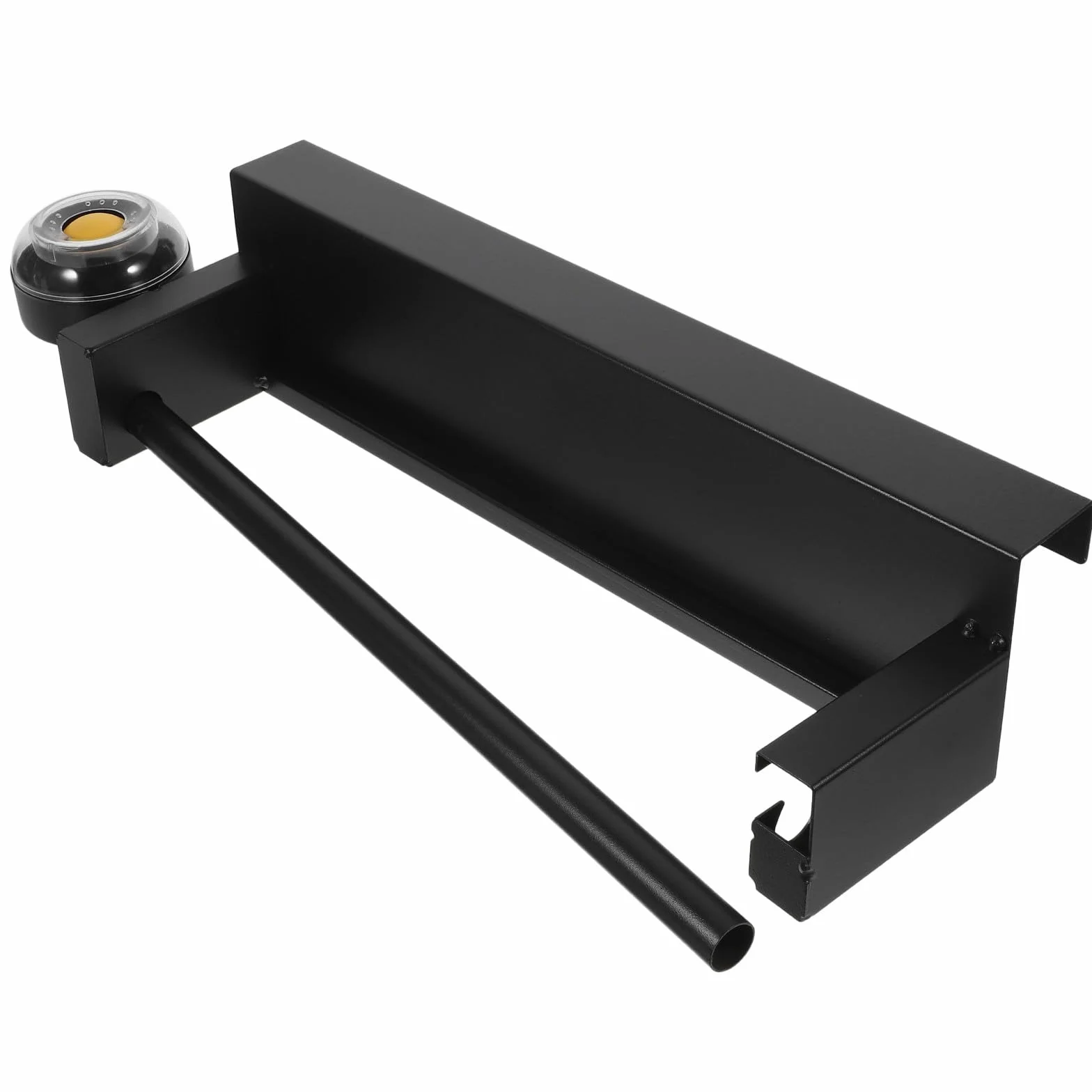 FRCOLOR Soporte para Bolsas de Supermercado Negro de Hierro, Dispensador Montado para Rollos de Bolsas Plásticas, Estante Compacto para Puerta y Almacenamiento en Comercio y Hogar