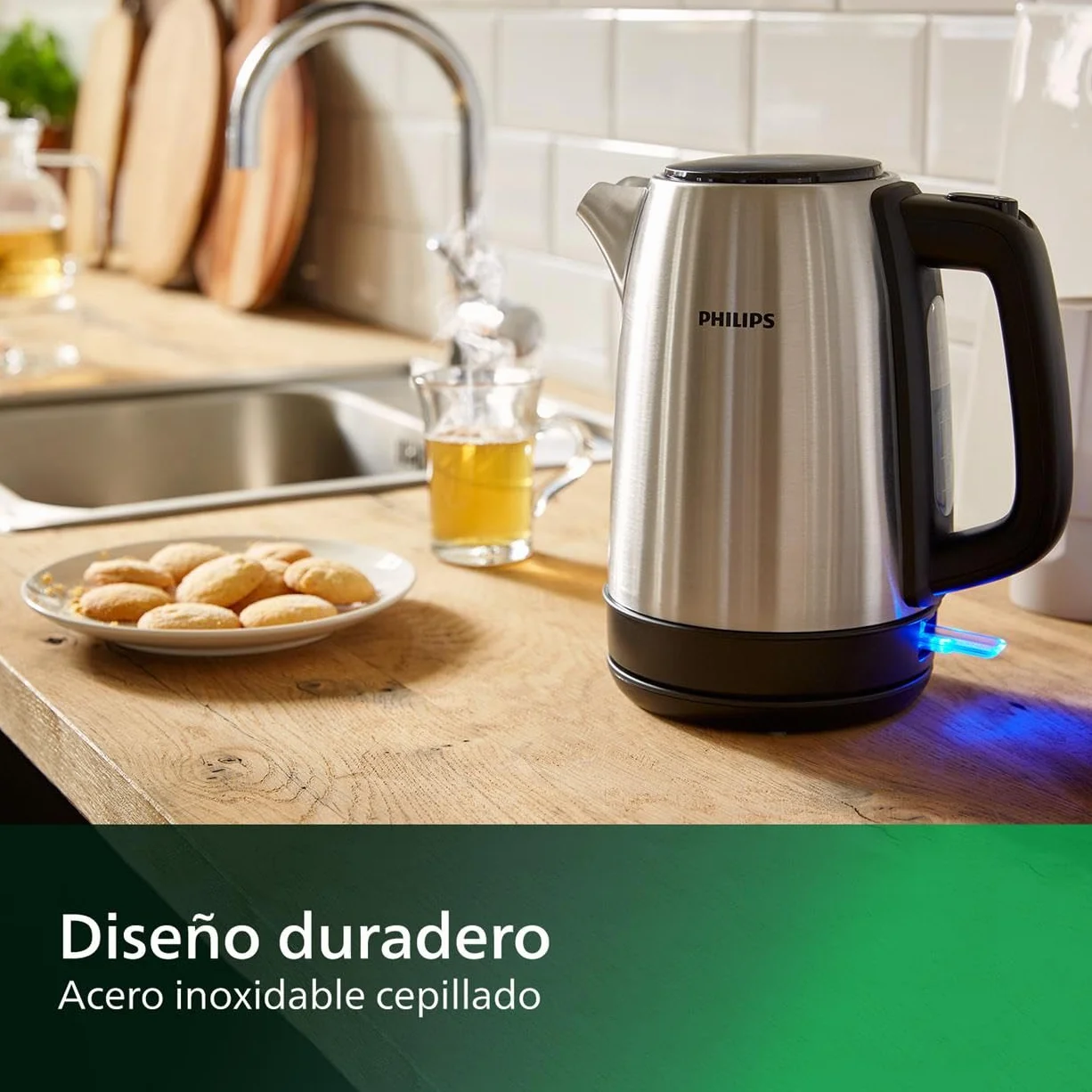 Philips Hervidor de Agua 1.7L Acero Inoxidable HD9350/90