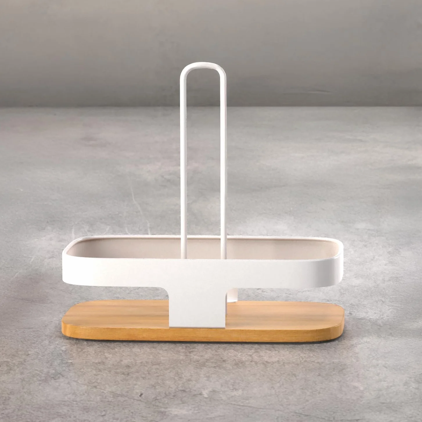 Tescoma Porta condimentos de mesa madera y metal cesta para condimentos 22 x 12 x 22 cm