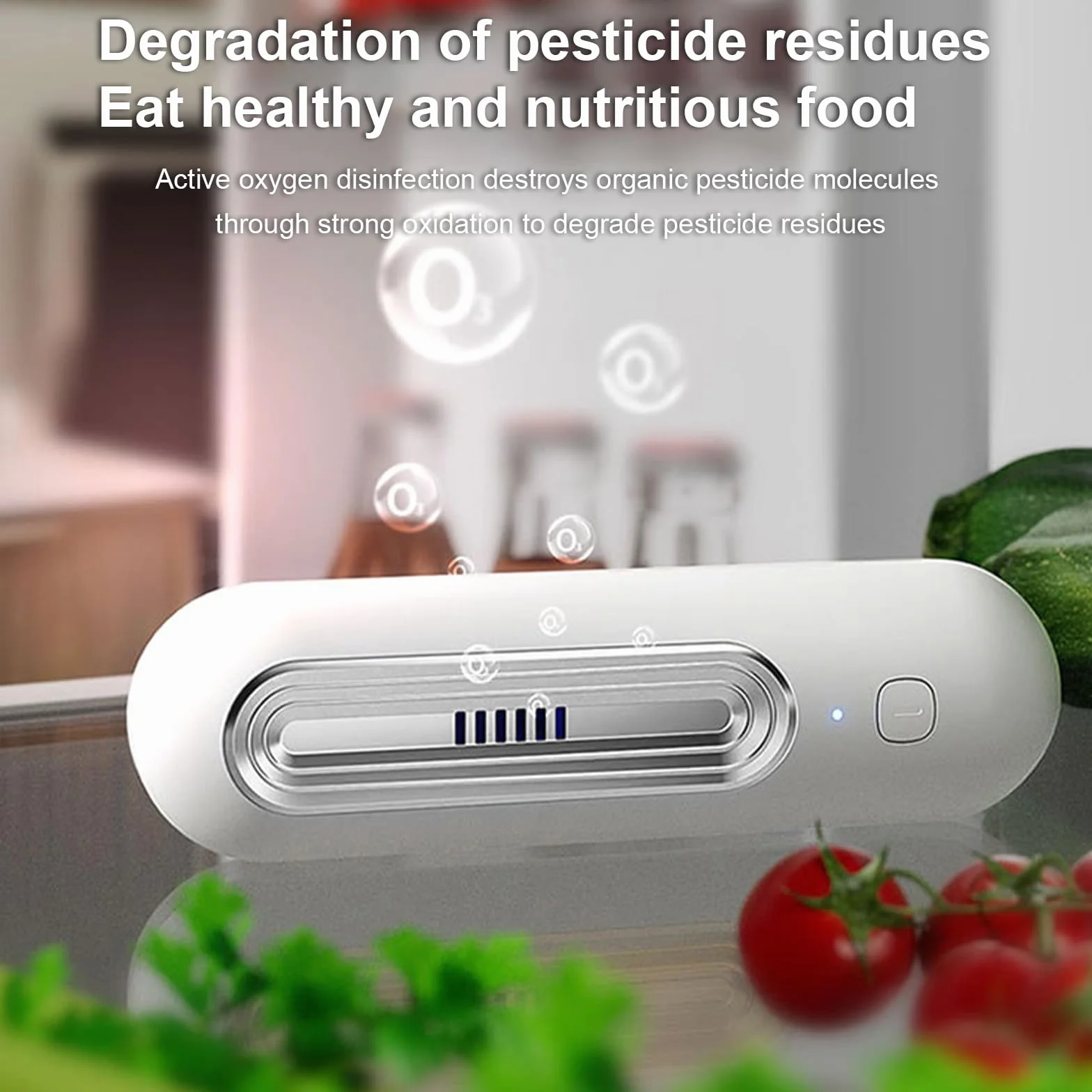 Ambientador para nevera neutralizador de olores recargable por USB esterilización con ozono plata
