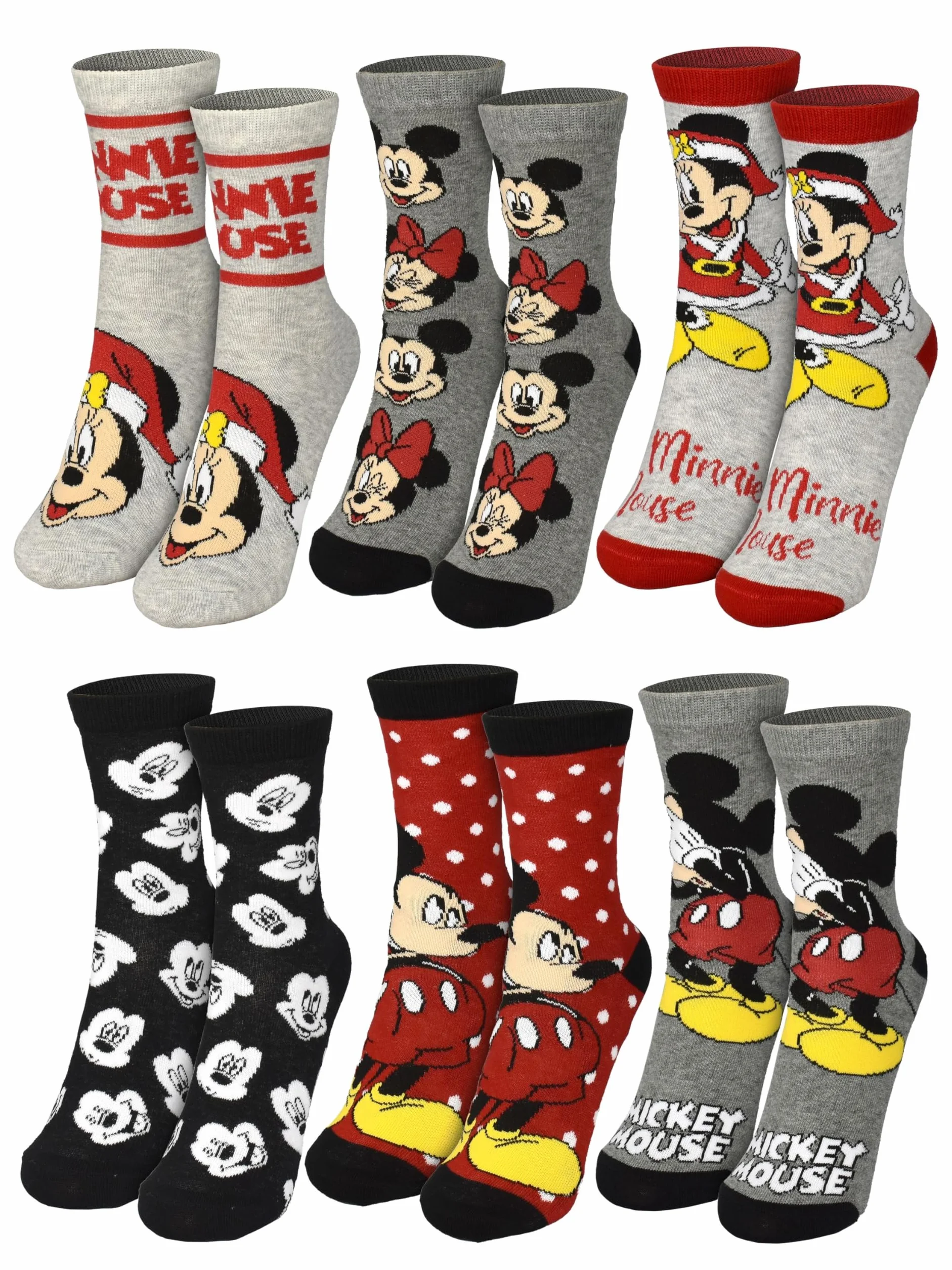 Disney Minnie Mouse United Labels Calendario de Adviento 12 pares calcetines mujer talla 35-41