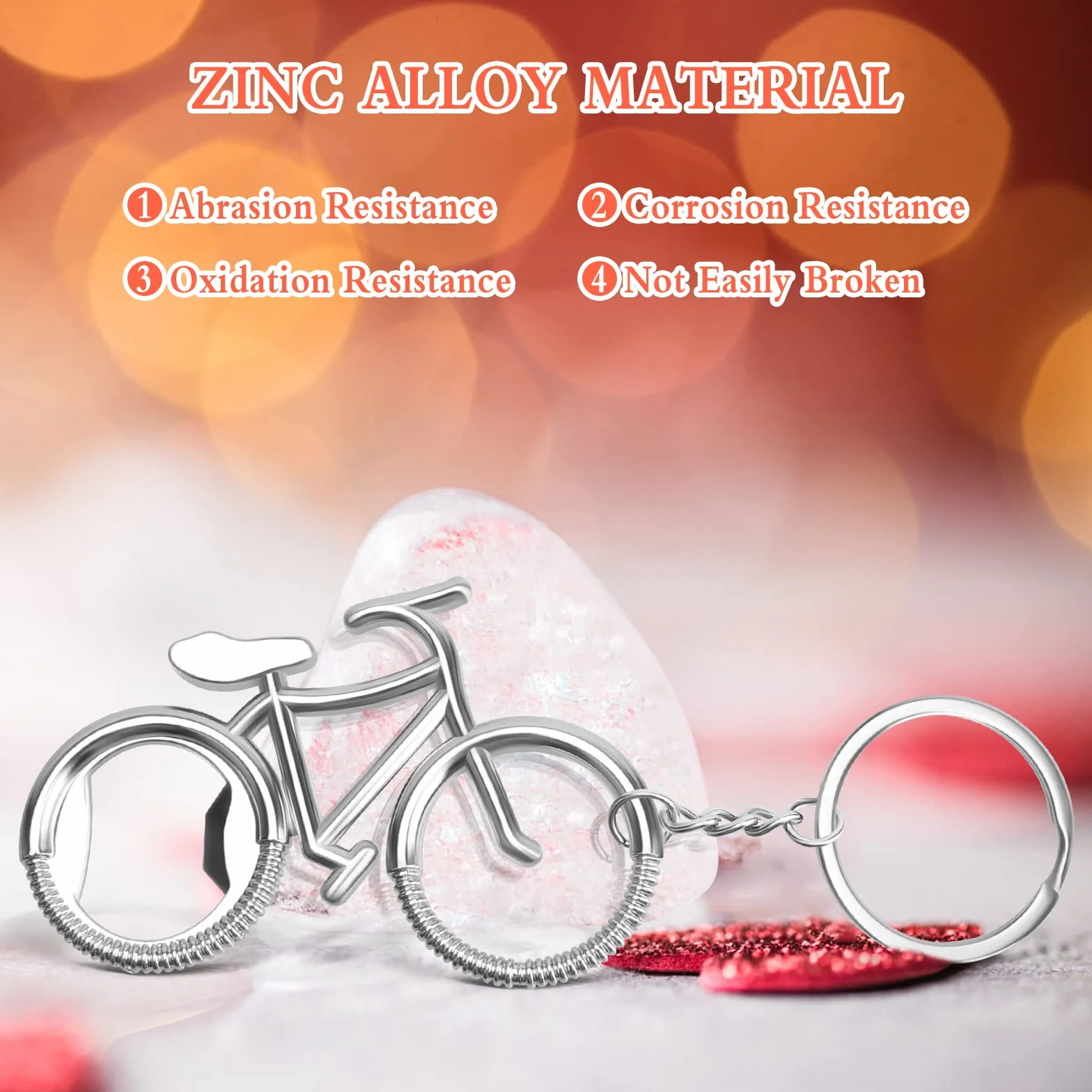 Abrebotellas Llavero Bicicleta, 4pcs Creativo Llavero Abridor de Botellas de Cerveza para Bicicleta, Mini Abridor de Botellas Aluminio, Divertido Regalo para Fiestas, Bodas, Festivales