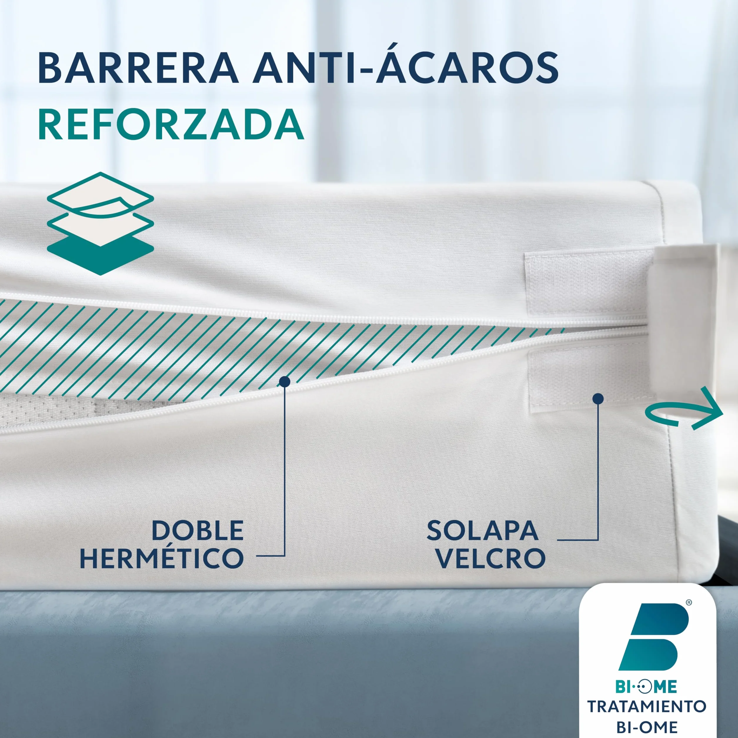 Dreamzie Funda de Colchón con Cremallera 135 x 190 x 25 cm - Protector Colchón Antiácaros 135x190 x 25 cm Antichinches Y Impermeable con Cierre de Cremallera para Alergias, Certificado Oeko-Tex