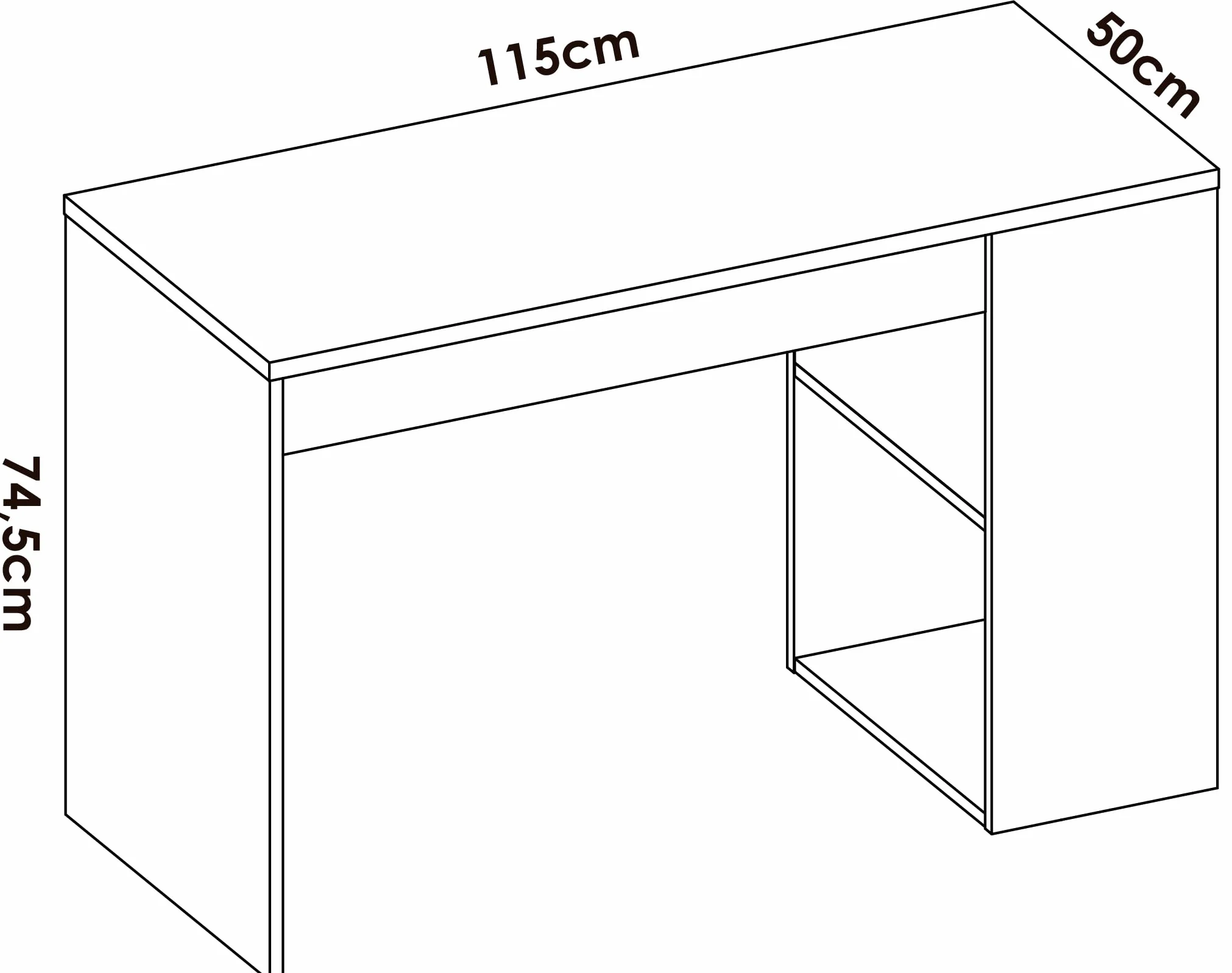 DEKIT GRUPO RIMOBEL BITO PACK - Conjunto de cabezal con mesita de dos cajones y mesa escritorio - BLANCO