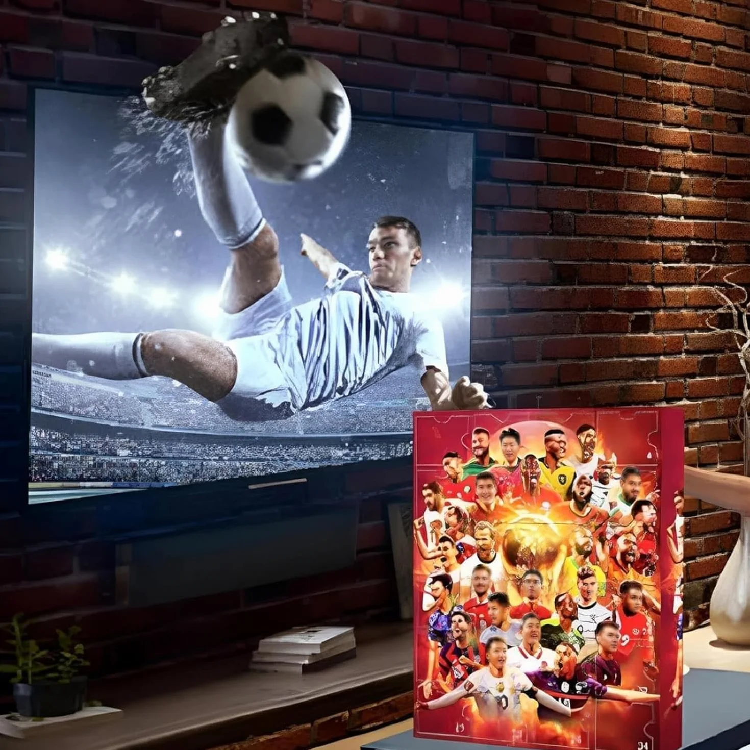 Calendario de Adviento de fútbol 2025, 24 accesorios, regalo de Navidad