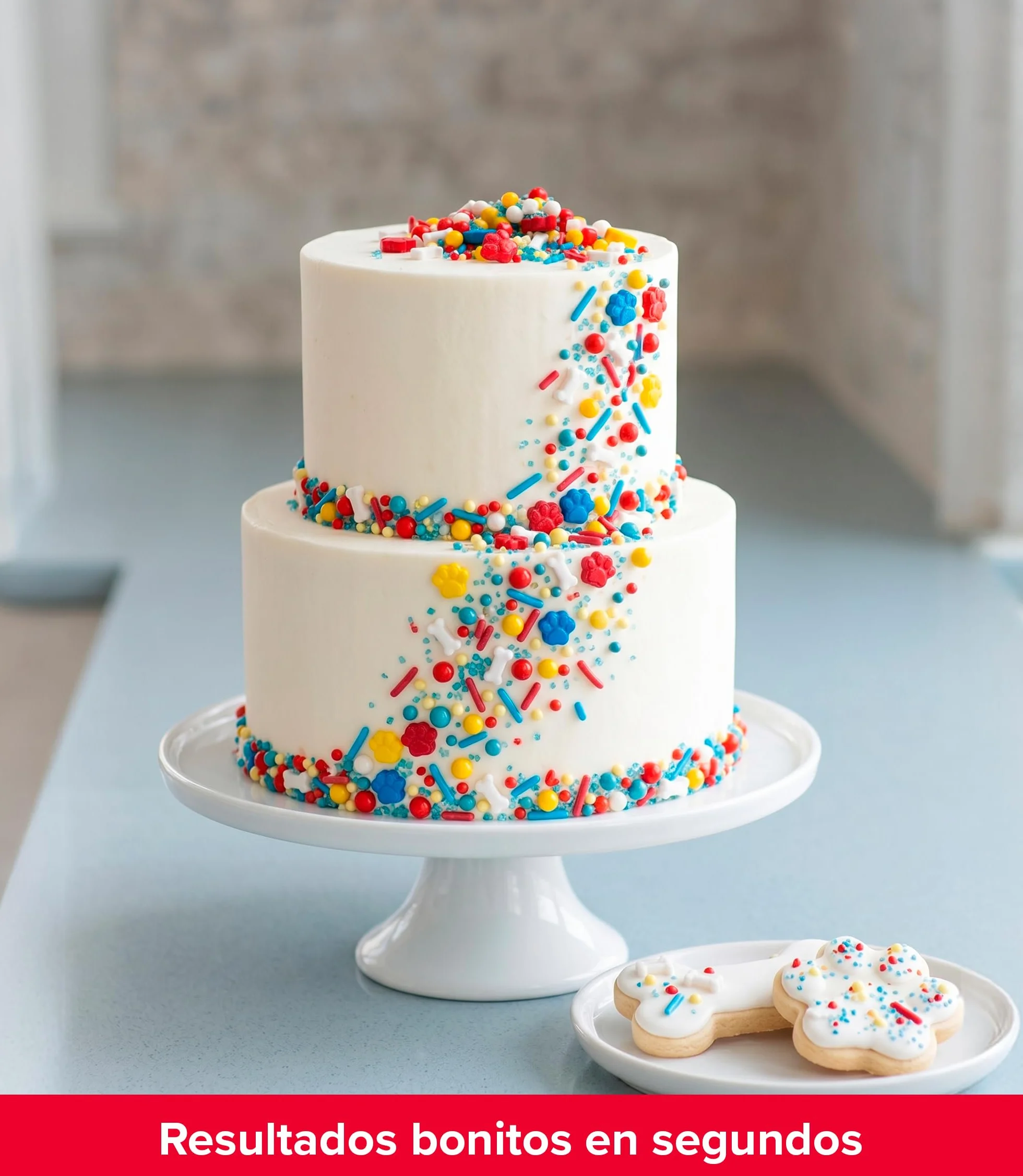Dekora Sprinkles de azúcar para repostería Mix Patrulla canina 70g Decoracion tartas cumpleaños infantiles 3 unidades Adornos comestibles sin gluten