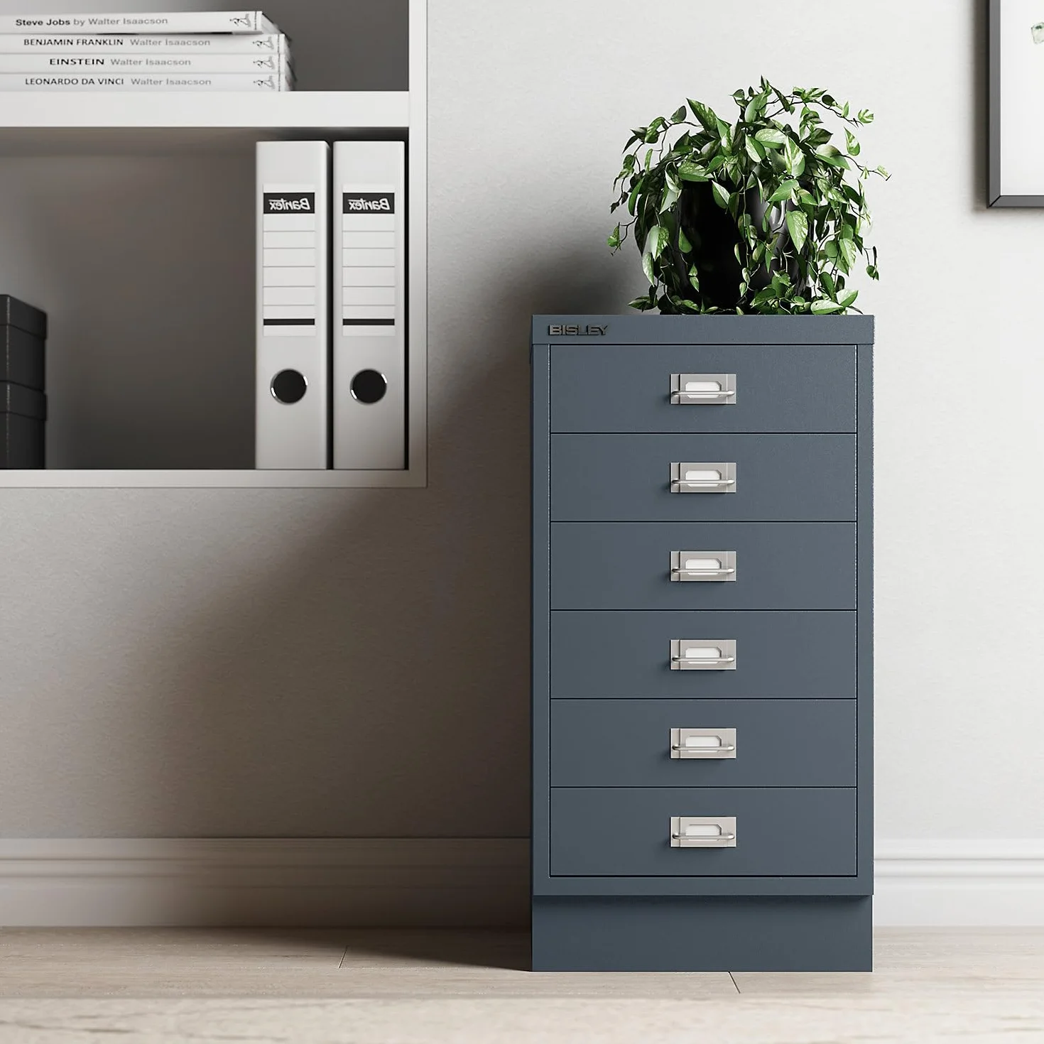 BISLEY | Serie 29 MultiDrawer™ | con zócalo | DIN A4 | 6 cajones | Negro.