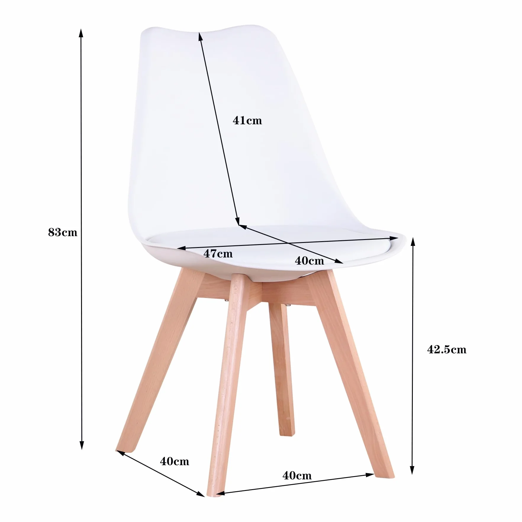 Conjunto Mesa y Sillas de Comedor Redonda para 4 Personas (Blanco)