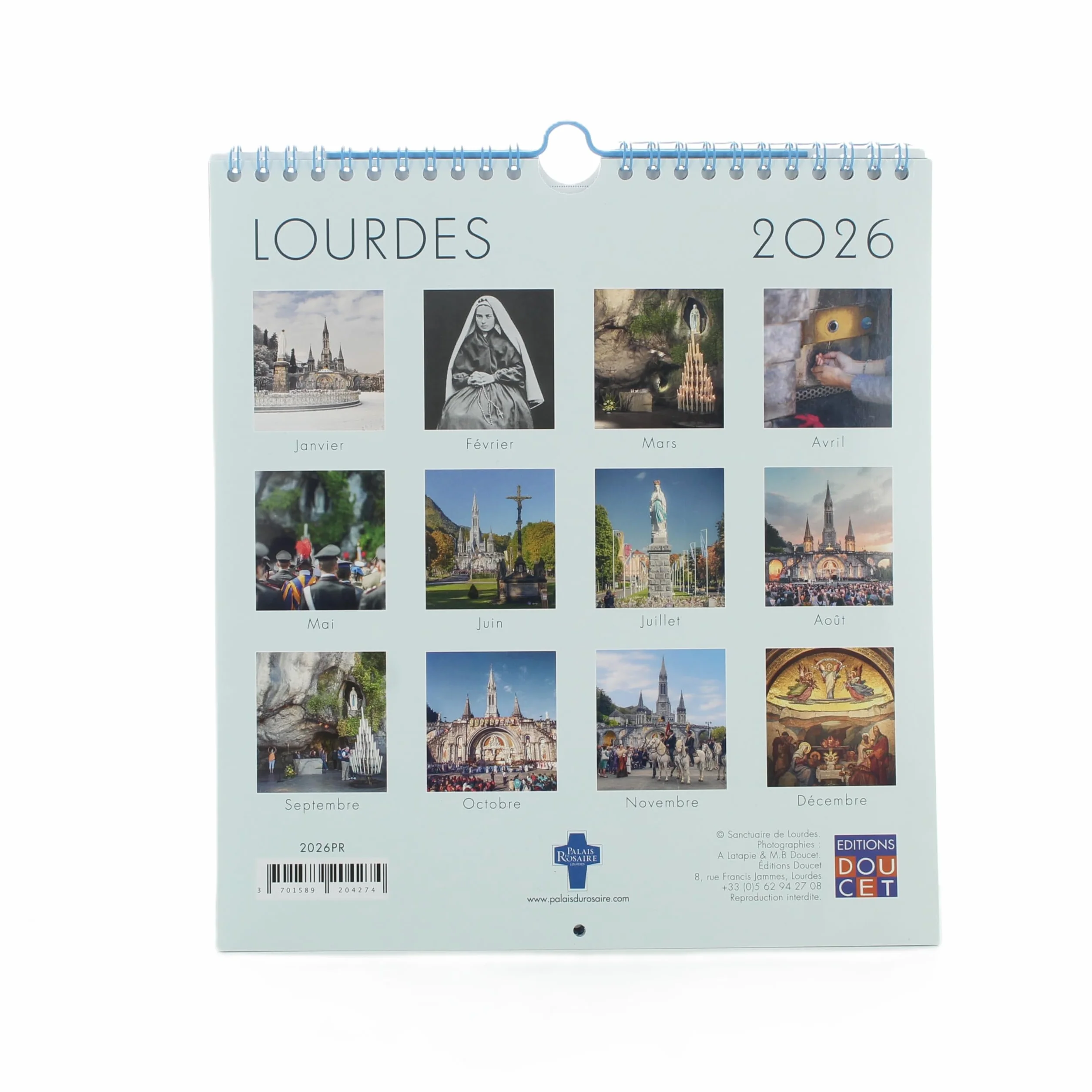 Calendario de Lourdes 2026 Gran Formato - Selección del Momento - Culto Cristiano