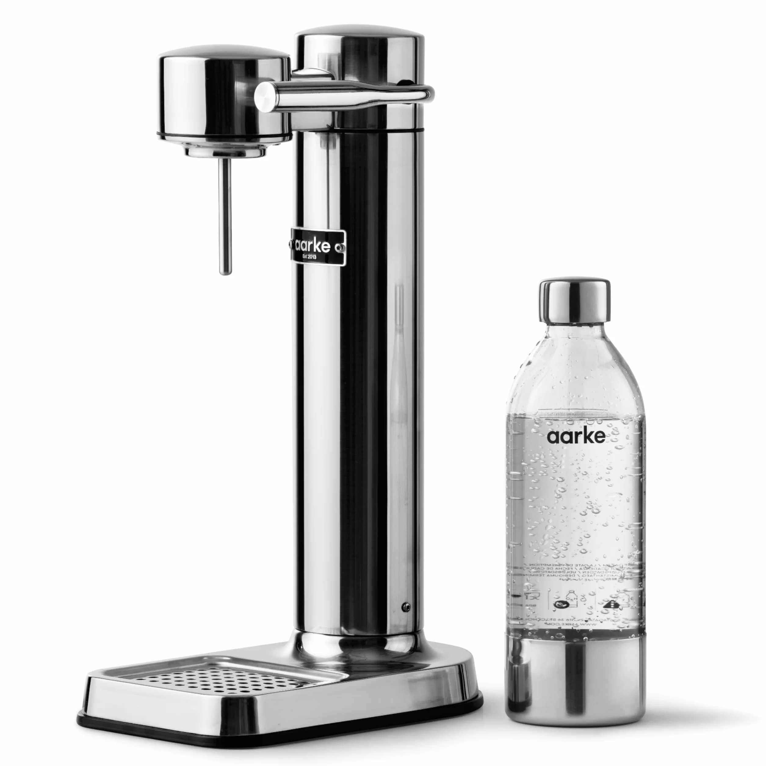 Aarke Carbonator 3, Máquina para hacer Agua con Gas en Acero Inoxidable con Botella 800ml