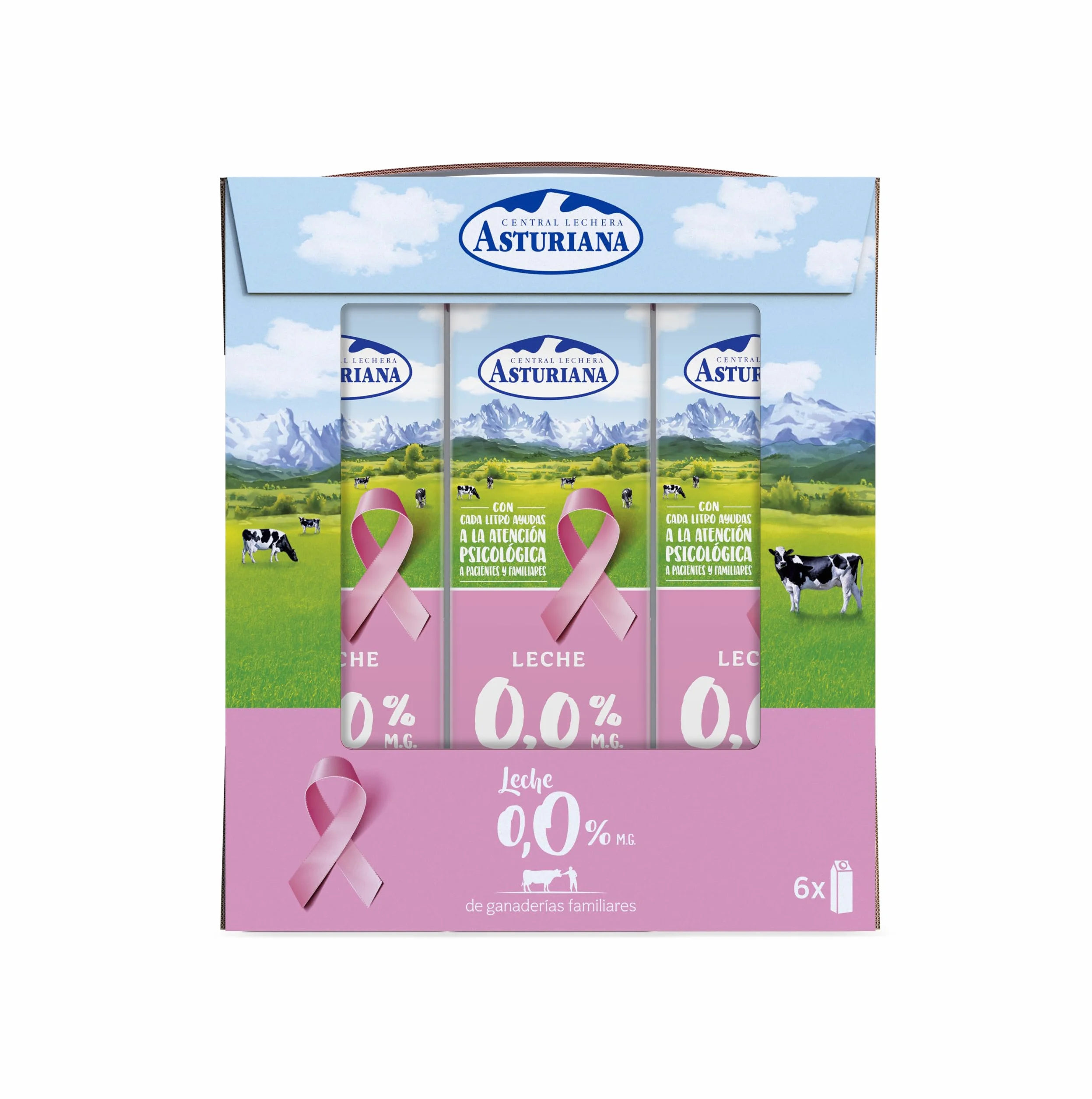 Central Lechera Asturiana Leche Desnatada 0% MG Pack 6 x 1L