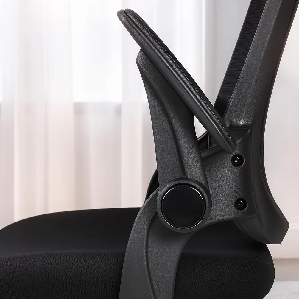 Silla de Oficina Ergonómica con Ruedas, Reposacabezas y Reposabrazos Ajustables, Respaldo de Malla Transpirable, Soporte Lumbar