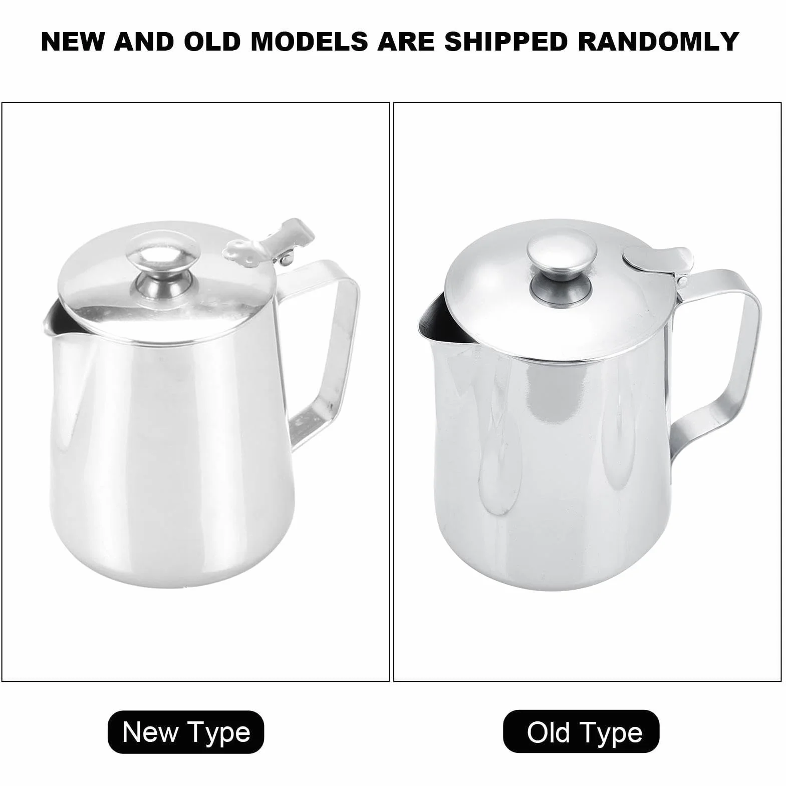 Nikou Taza de espuma, taza de café de acero inoxidable Jarra de espuma de leche Jarra con tapa para café con leche Arte(600ml)