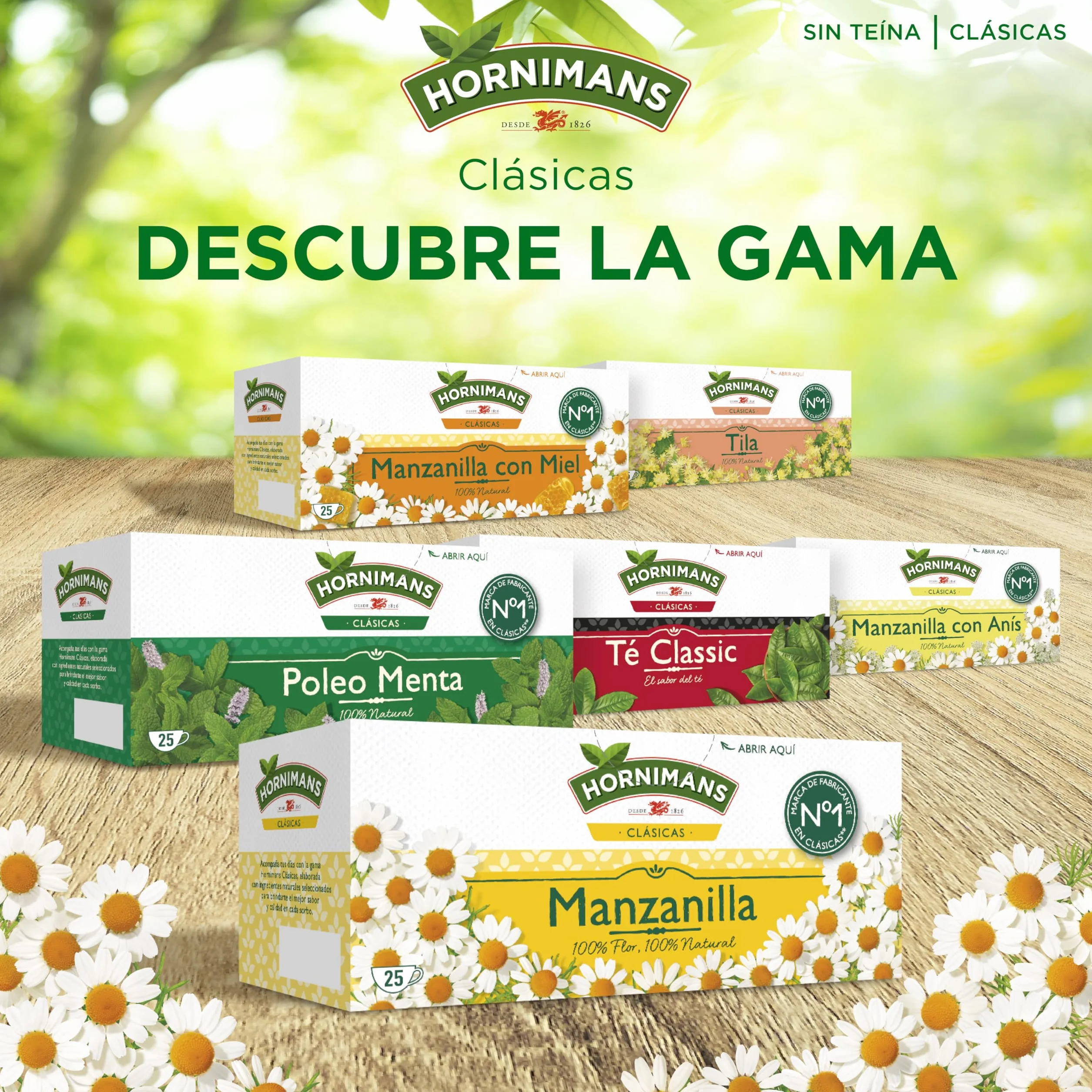 Hornimans Manzanilla Infusión 100% Natural 25 bolsitas Sin Teína