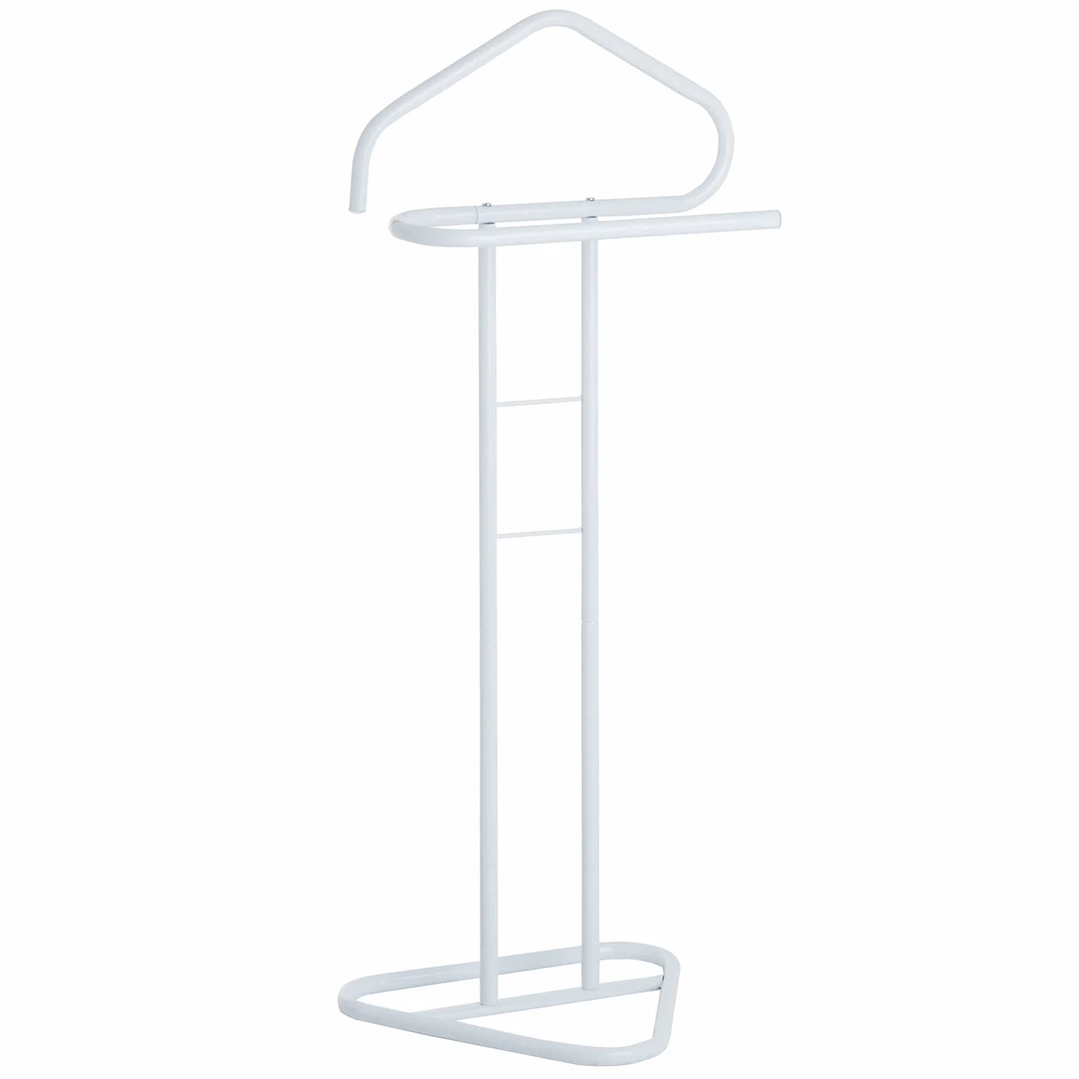 IDIMEX Camilo Dressboy Organizador Ropa para hombre y mujer con percha soporte de bolsillo lacado en blanco