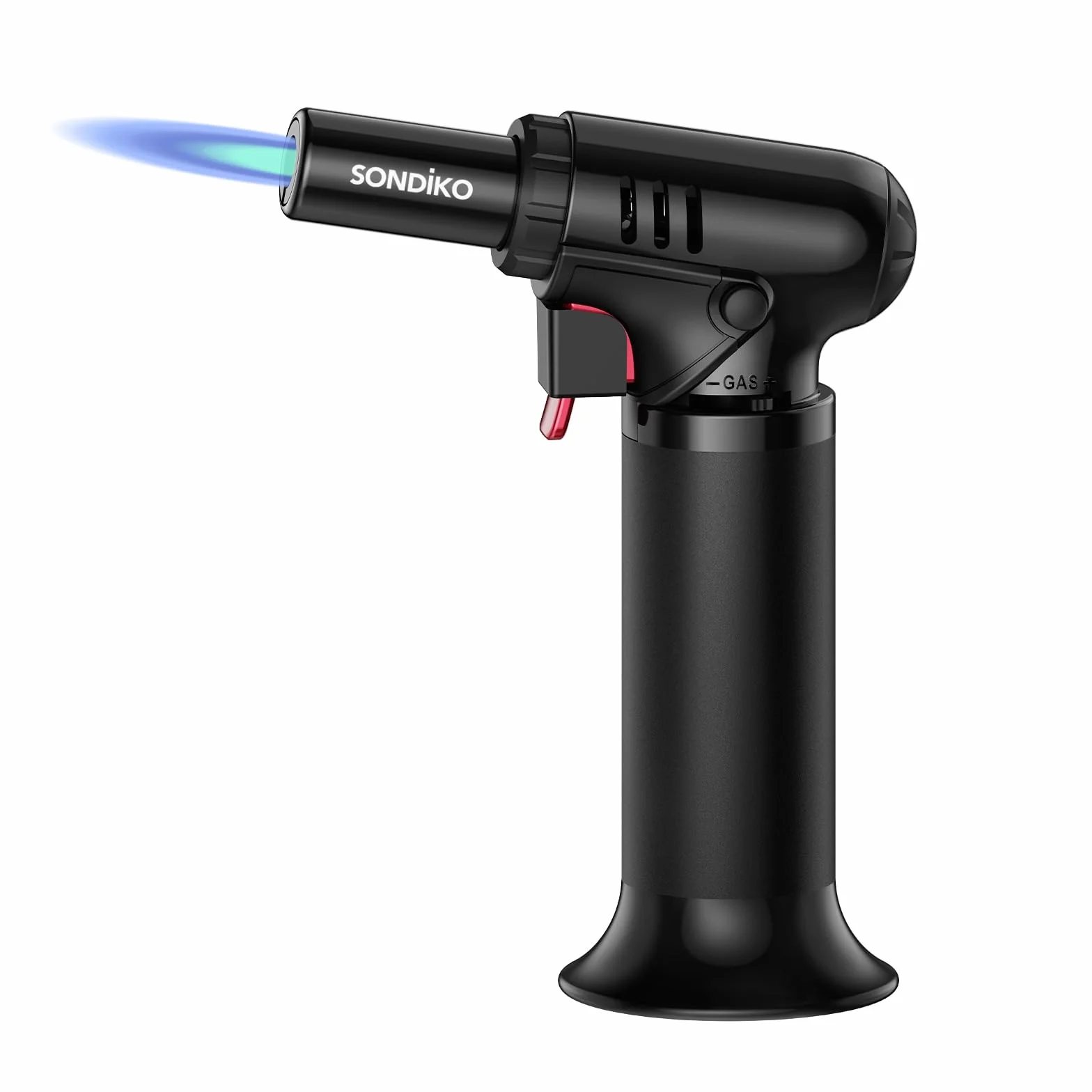 Sondiko Soplete de Cocina S907, Recargable con Bloqueo de Seguridad y Llama Ajustable