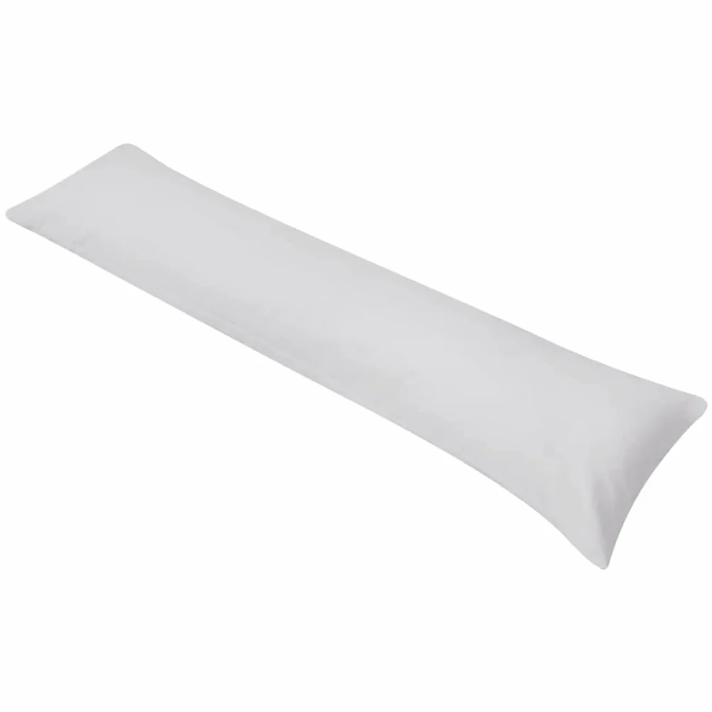 Almohada para dormir de lado 40 x 145 cm gris con funda de microfibra, almohada ergonómica para dormir, para dormir boca abajo, boca abajo y espalda, relleno de algodón PP suave para una