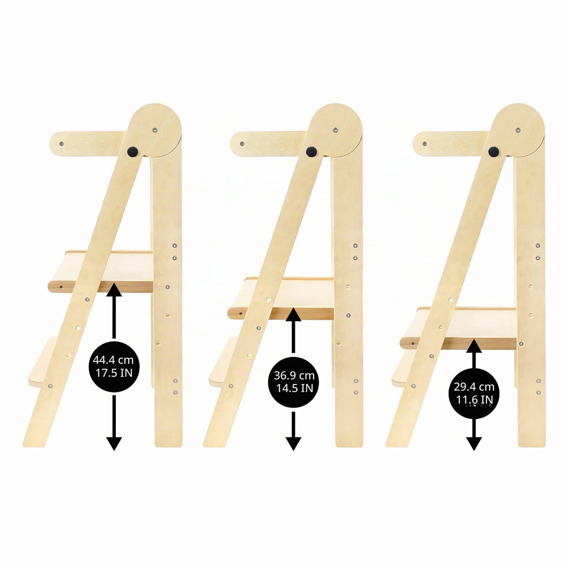 509 Lofty Torre de Aprendizaje Plegable, Ayudante de Cocina para Niños, Montessori, Taburete, Plegable Cómodo para Almacenamiento, Ajuste de Altura en 3 Niveles