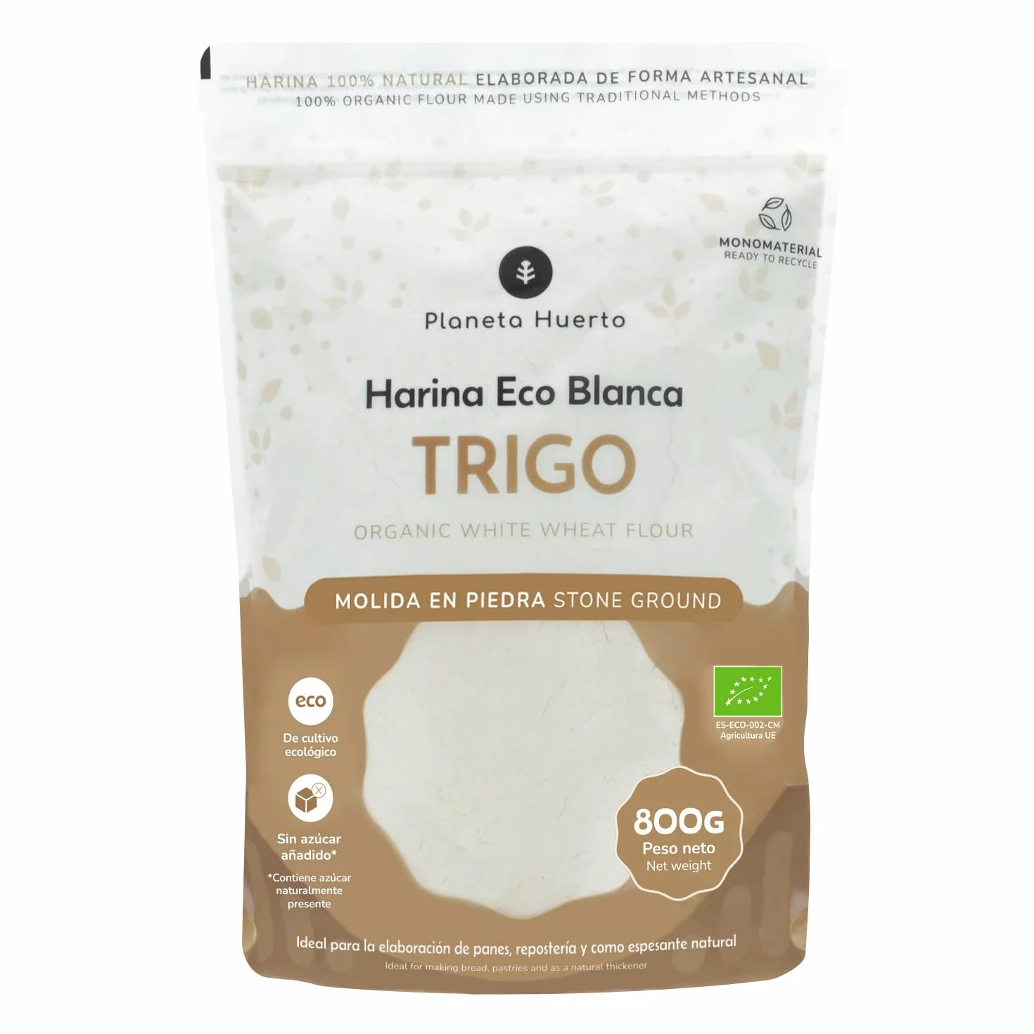 Harina Blanca de Trigo Eco 800 g – Harina Ecológica para Horneados