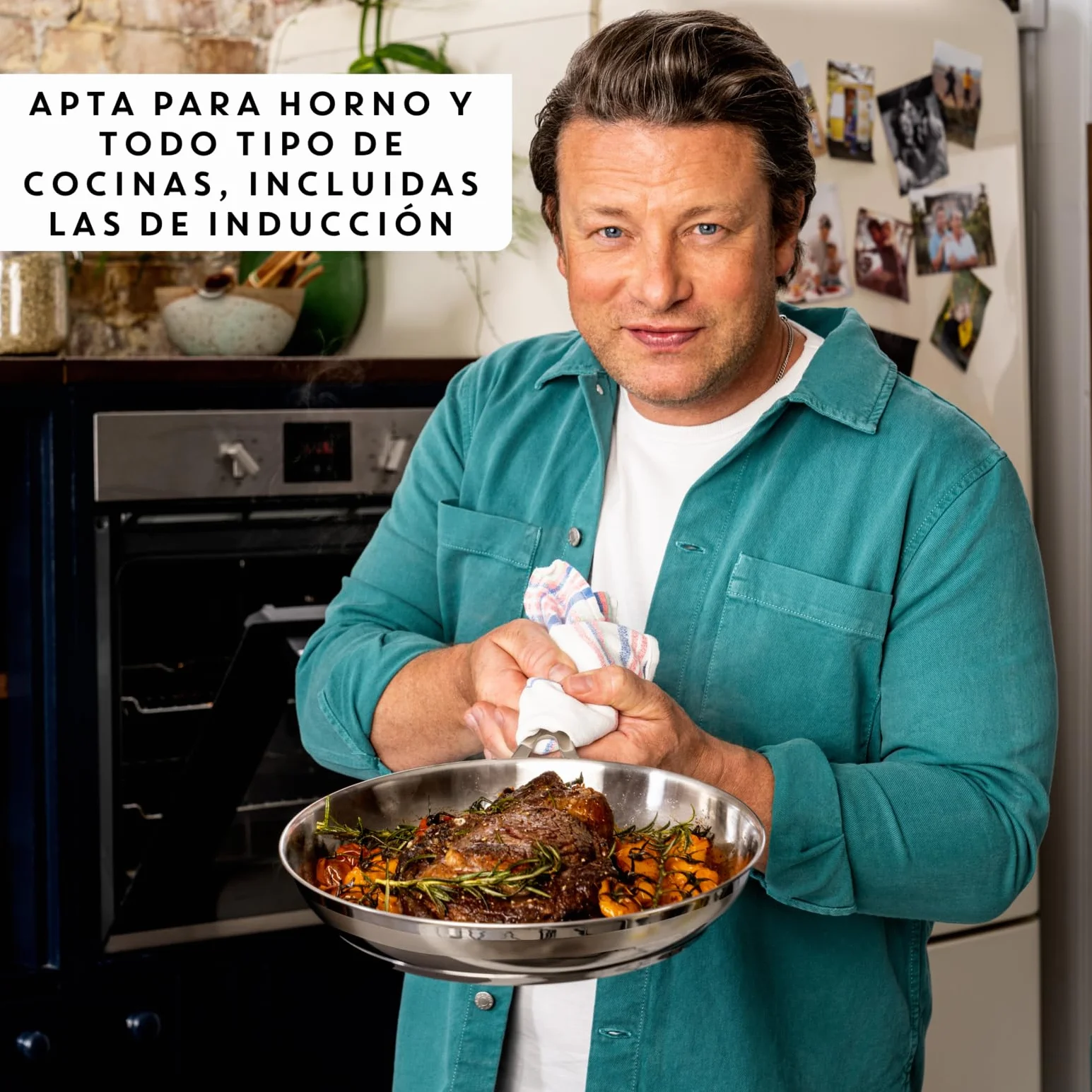Tefal Sartén de acero inoxidable 24 cm Jamie Oliver Thermo-Fusion Apto inducción