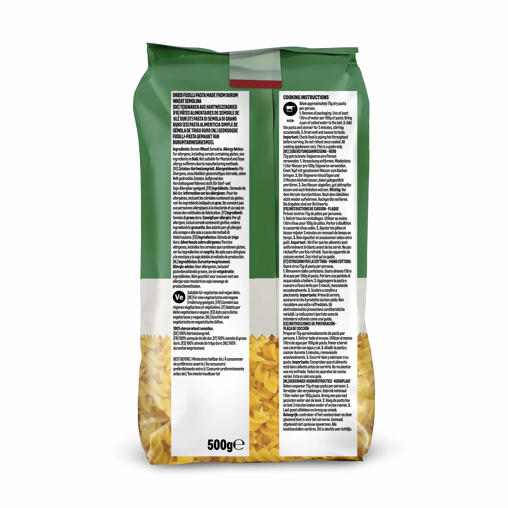 Fusilli De Cocción Rápida 500g by Amazon