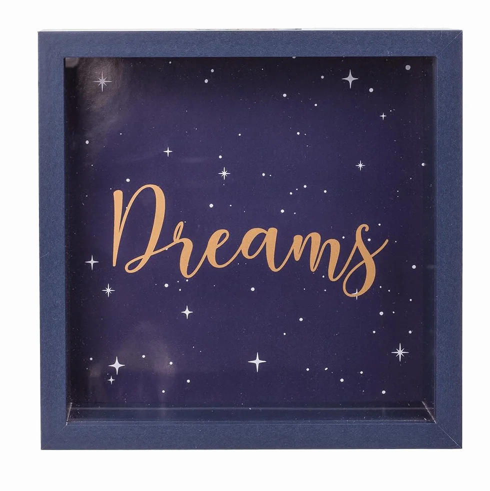 Dreams Hucha de Madera 20x20 cm con Marco