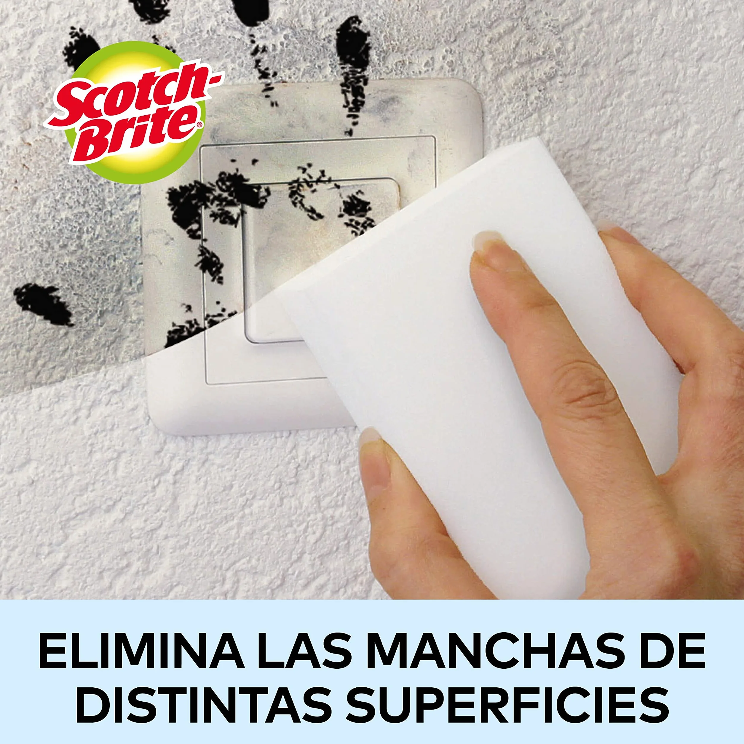 Scotch-Brite Esponja Mágica de Limpieza, Paquete de 12 Unidades, Borrador para Manchas