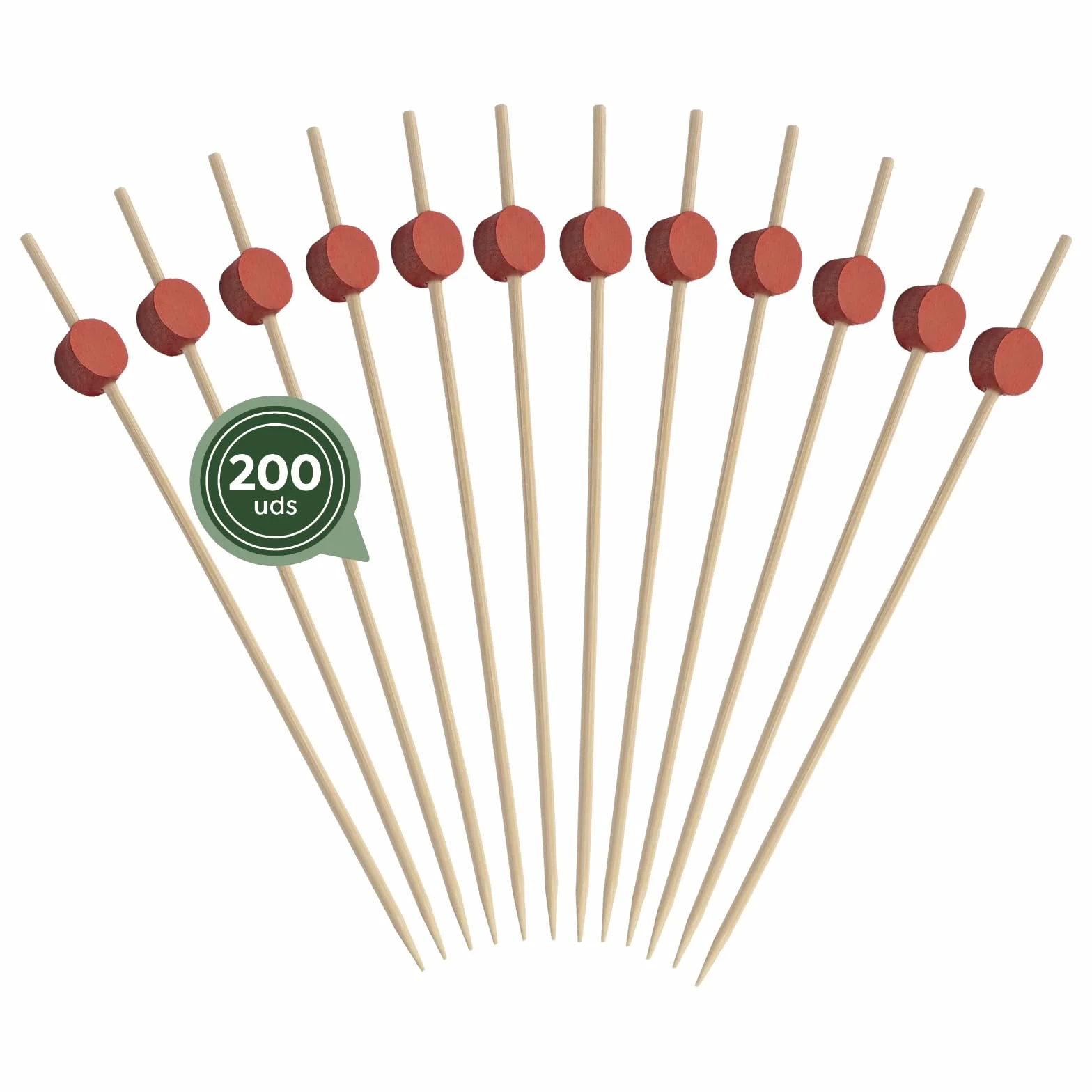 Pinchos Bambú Decorados 12 cm - Palillos para Aperitivos Catering - Horeca Collection Maxi Products
