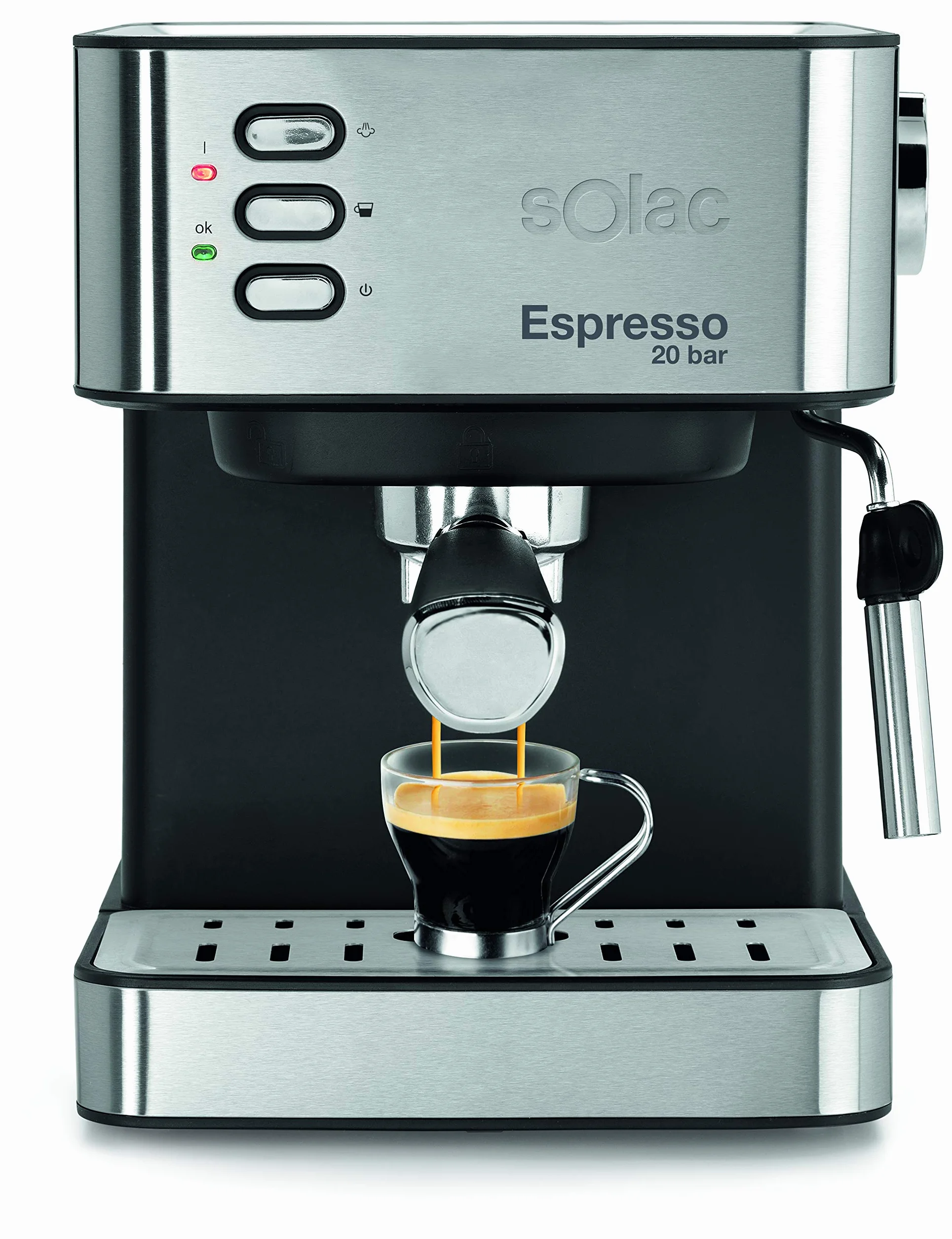 Cafetera Espresso SOLAC CE4481 Espresso 20 Bar Gris