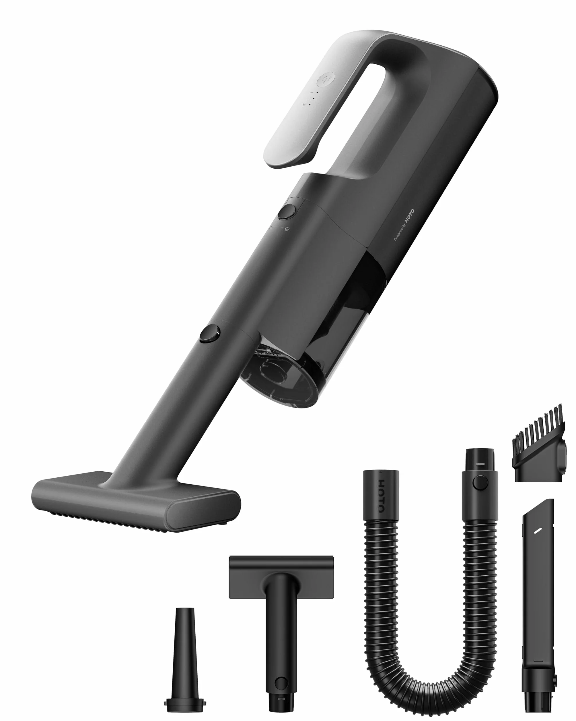 HOTO BlowVac™ Aspiradora de Mano inalámbrica, Aspirador Coche con Alta Potencia de 23000 Pa, 3 Modos de succión, Aspirador de Mano Potente para el Interior del Coche, Mascotas, Pelo y alfombras