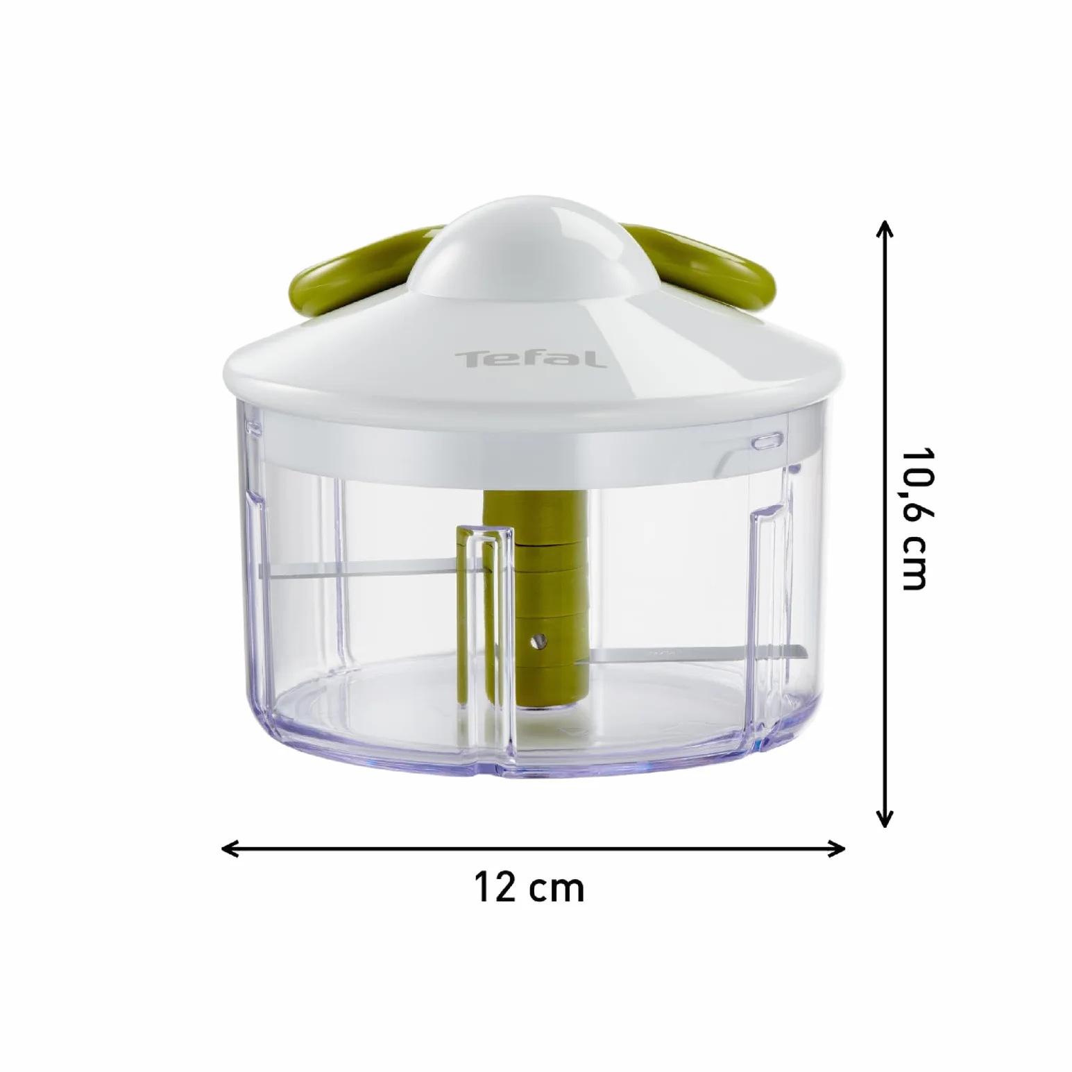 Tefal Picadora Manual 500 ml 2 Cuchillas Independientes Picado Grueso Medio Fino Base Antideslizante