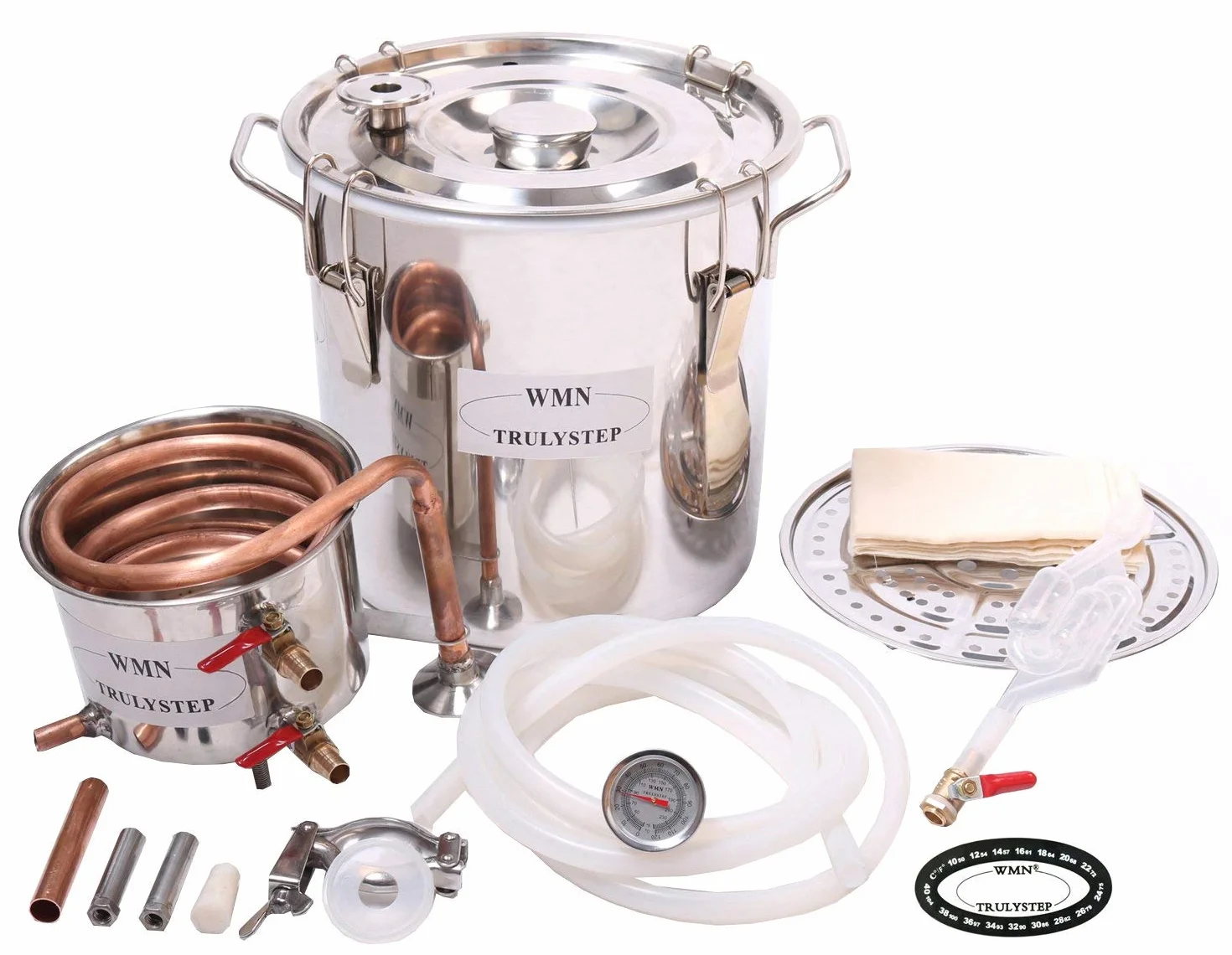 Kit de destilación de cobre 10L destilador casero para vino alcohol cerveza