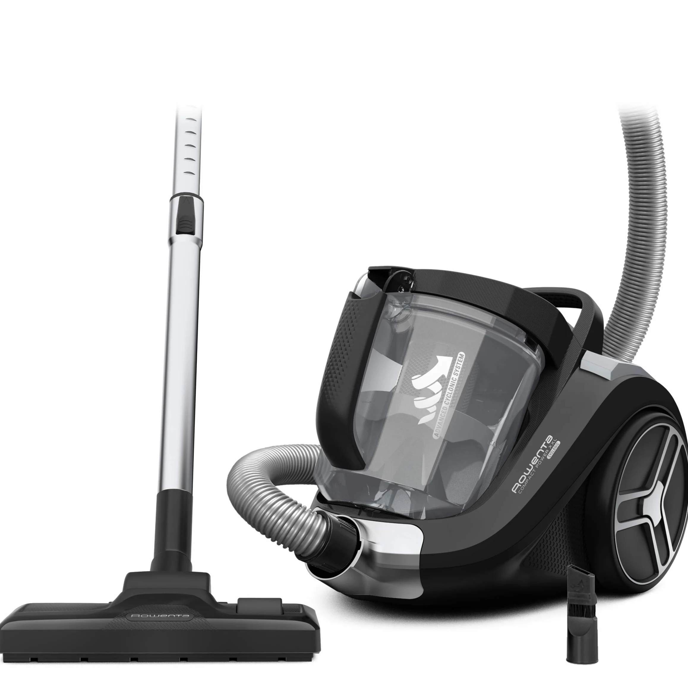 Rowenta Compact Power Cyclonic XL Classic RO4825, Producto renovado, Aspiradora de 2.5 l, diseño Compacto, Motor EffiTech, Especial Ranuras (Reacondicionado)