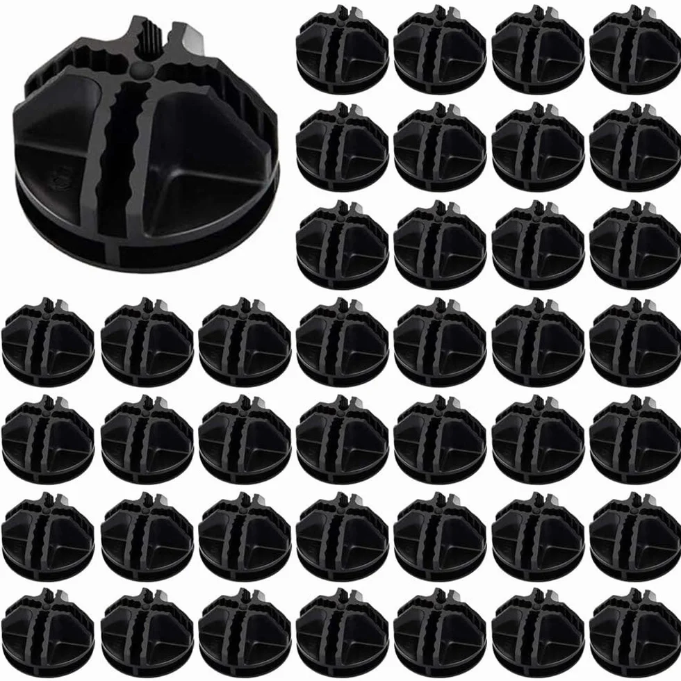 Conectores Armario Modular Plástico Cubo Alambre 40 Piezas 3.7x3.7cm Negro