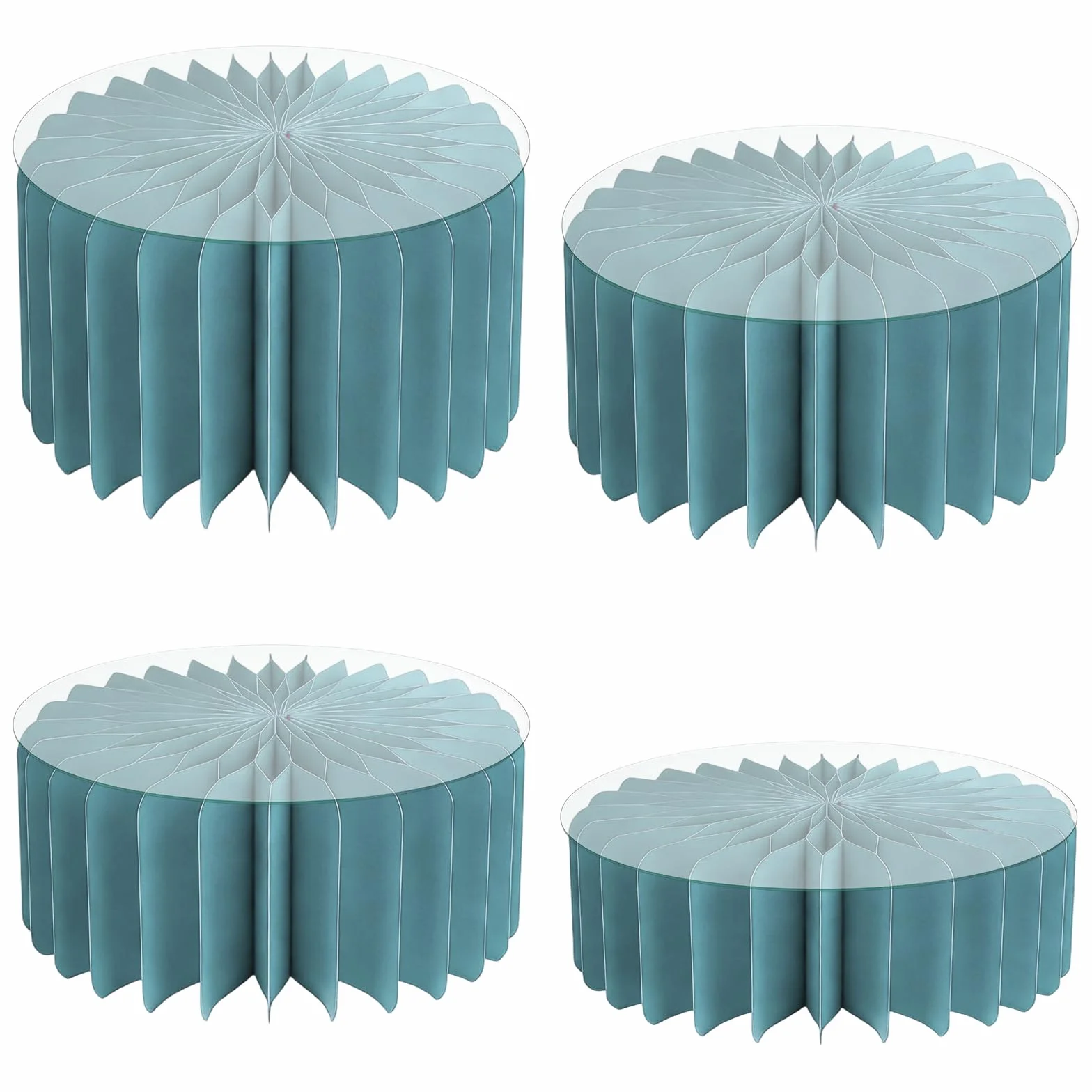 4 soportes compactos plegables para postres que ahorran espacio, soportes de varios tamaños para cocinas domésticas, uso resistente, estante portátil