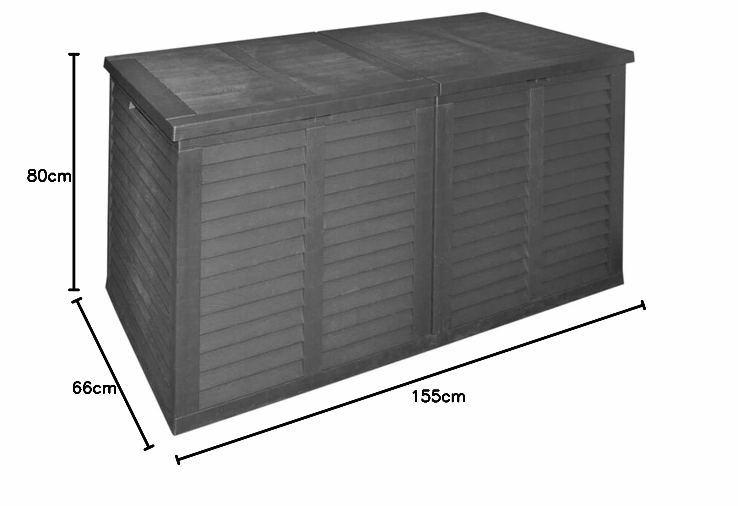 WELL HOME MOBILIARIO & DECORACIÓN Baul almacenaje para jardin XXL 750L - 155x66x80cm