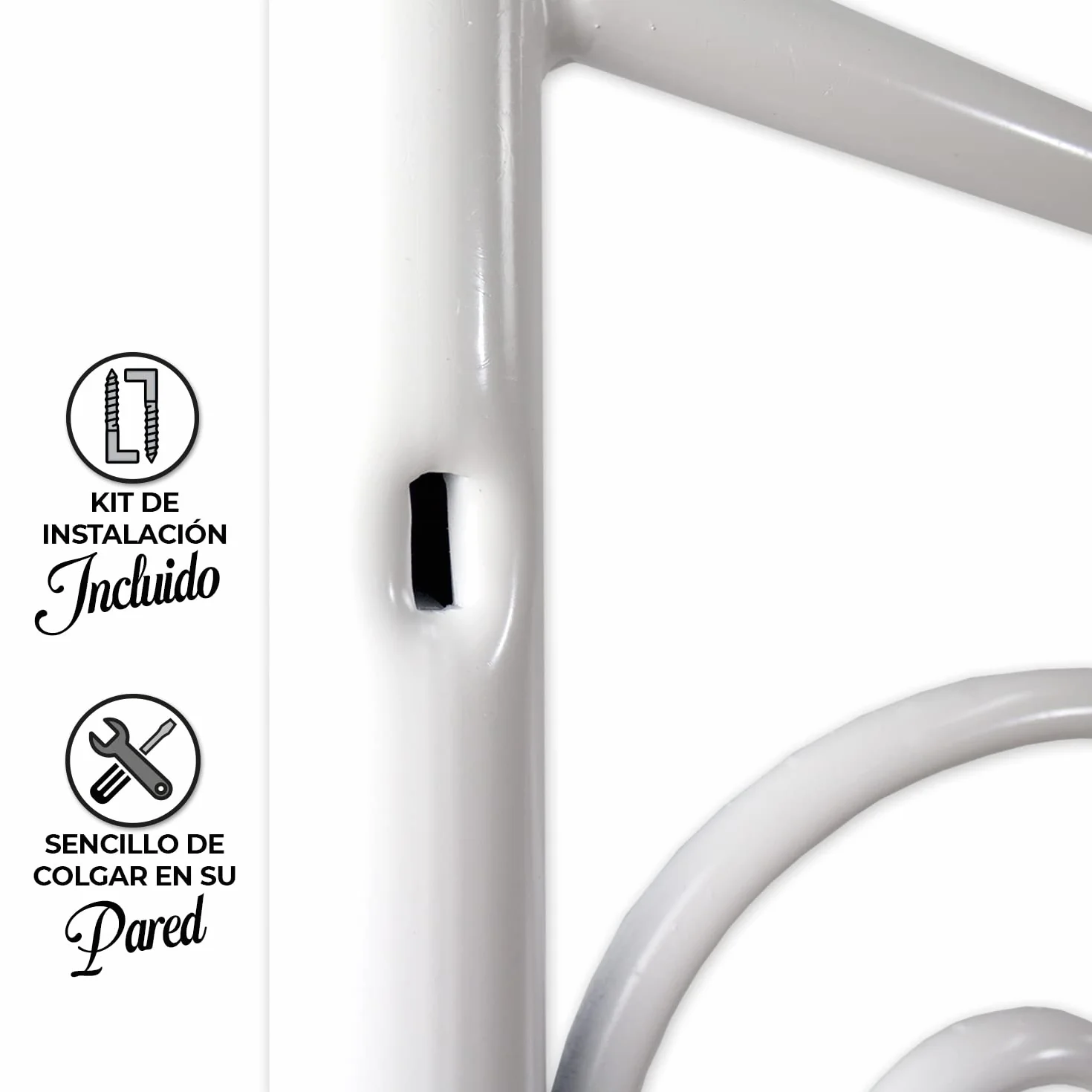 El Herrero Cabecero de Forja Manchego | Cabezal para Cama de Matrimonio e Individual | Producto Artesanal de España Blanco, para Cama de 135 (142cm)