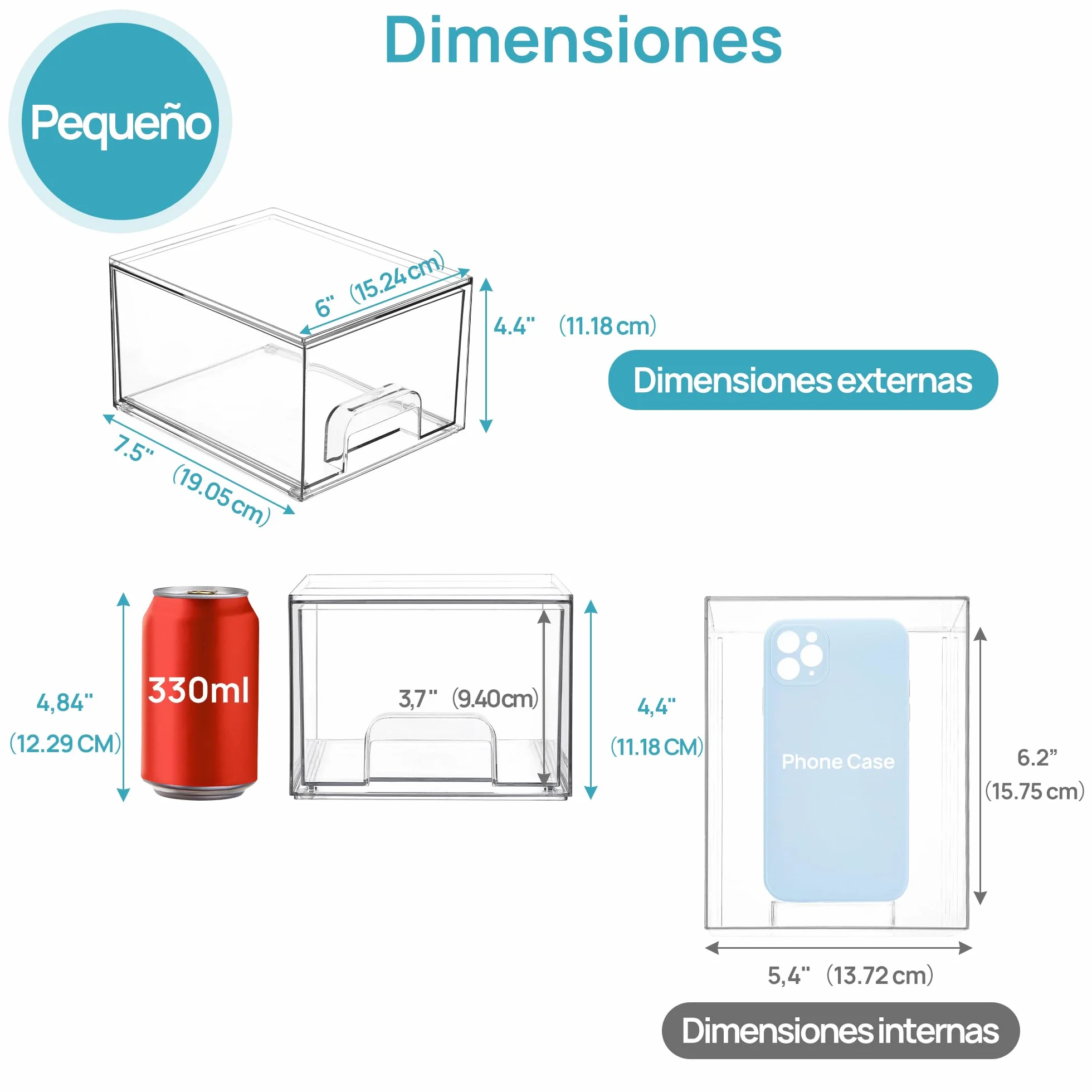 Vtopmart Cajones Apilables de Almacenamiento de Maquillaje, Organizadores de Baño de Acrílico