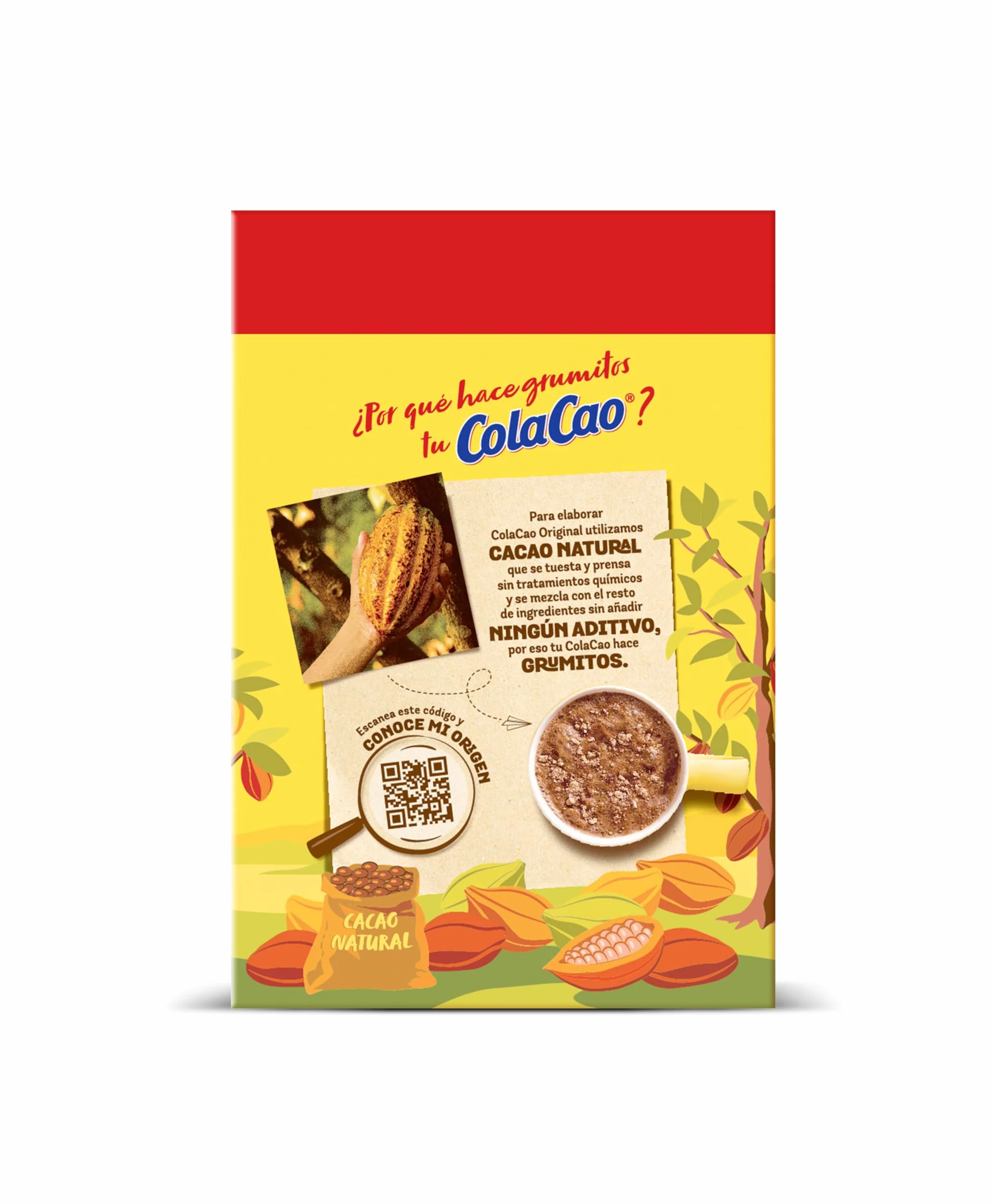ColaCao Original Cacao Soluble Natural sin Aditivos 6 Sobres 96g