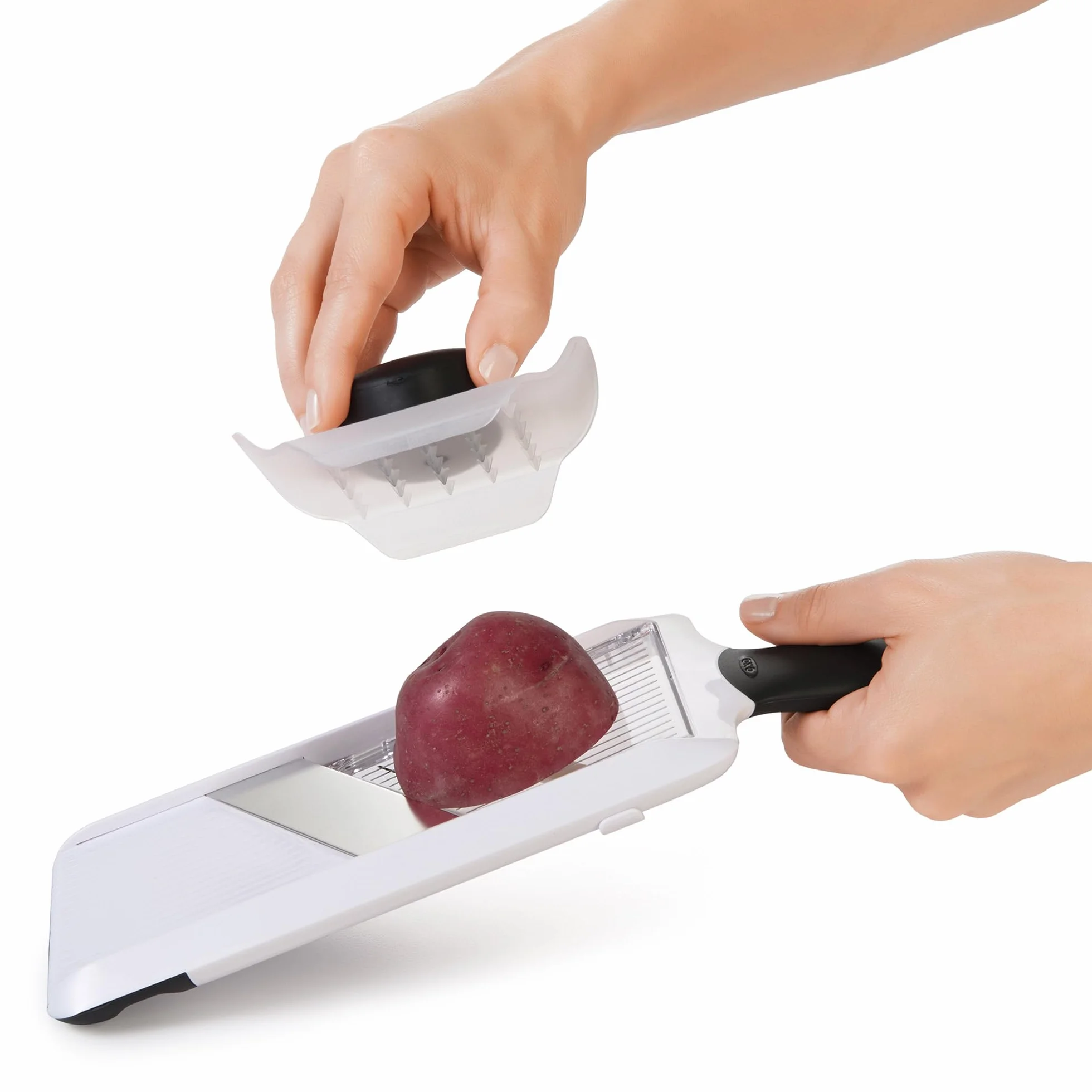 Oxo Good Grips INOXO.1119100ML Mandolina Rodajas C/ Mango, Negro/ Blanco, Estándar