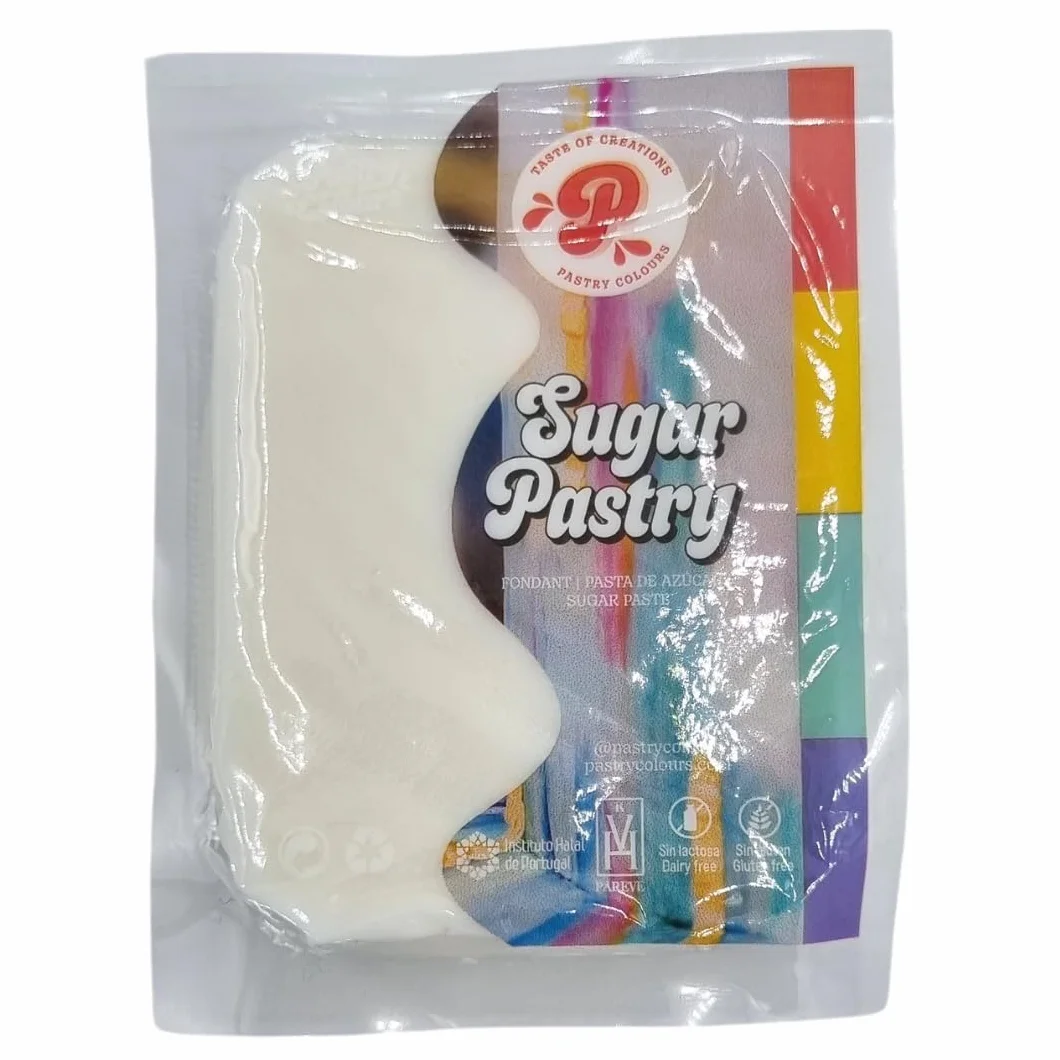 Pasta de Azucar Fondant Blanco 250g para Cubrir Tartas y Decorar Pasteles