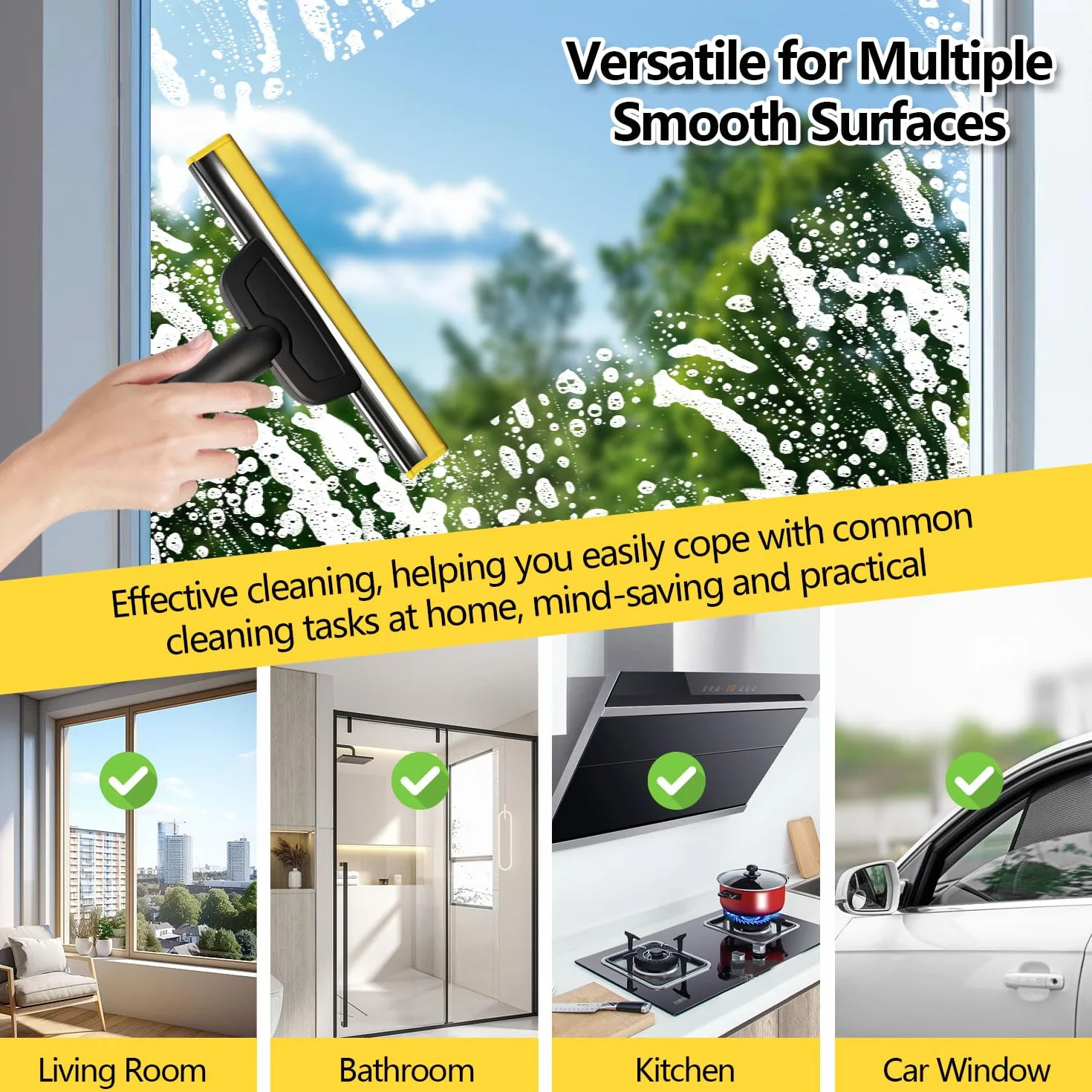 Boquilla Limpiacristales de Vapor con 3 Paños Microfibra Boquilla Accesorios de Limpieza de Vapor Compatible con Kar-ch-er Limpiacristales SC1-SC5 CTK10 CTK20 Limpieza sin Rayas de Cristal y Ventanas