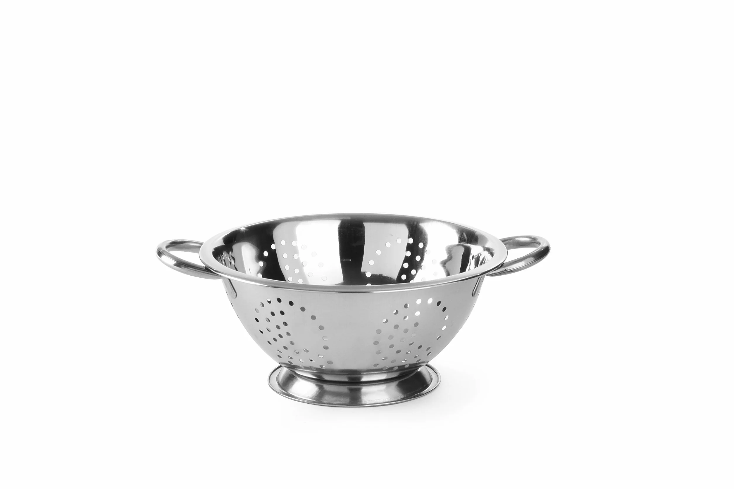HENDI Escurridor de cocina colador acero inoxidable ø280xH135 mm con base y 2 asas