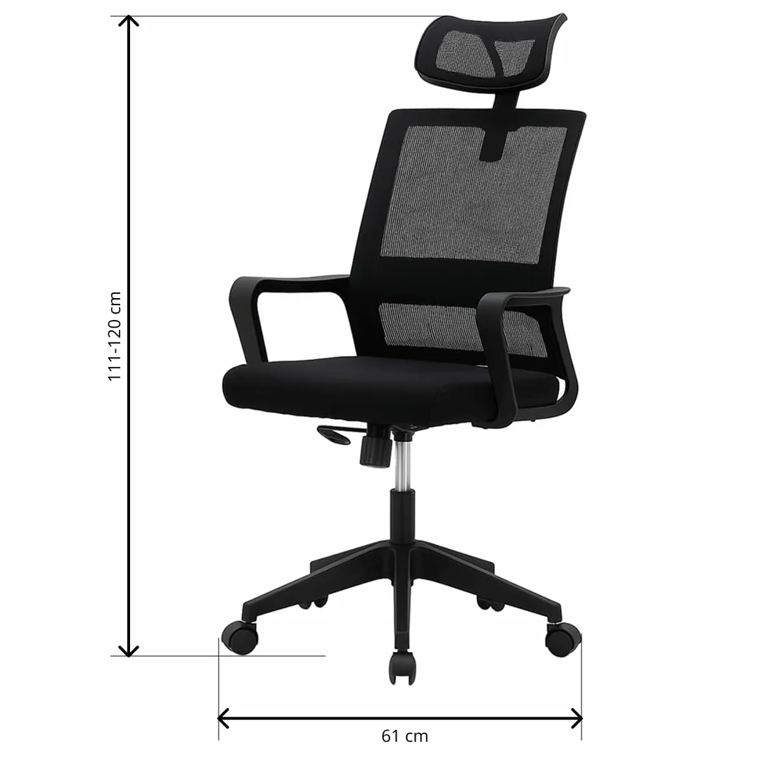 Silla de Oficina Ergonómica Acomoda Textil con Respaldo de Malla, Asiento Tapizado, Altura Regulable, Base Resistente con Ruedas, Blanco-Gris