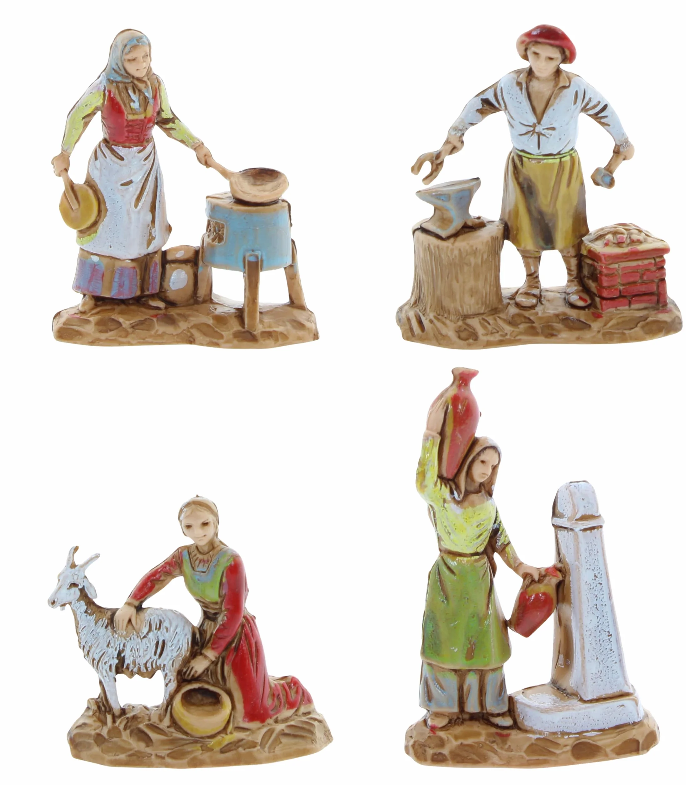 Moranduzzo Set de 11 Oficios Apto para Belén de 3,5 cm Escala 1:50 Figuras Indestructibles Siglo XVIII