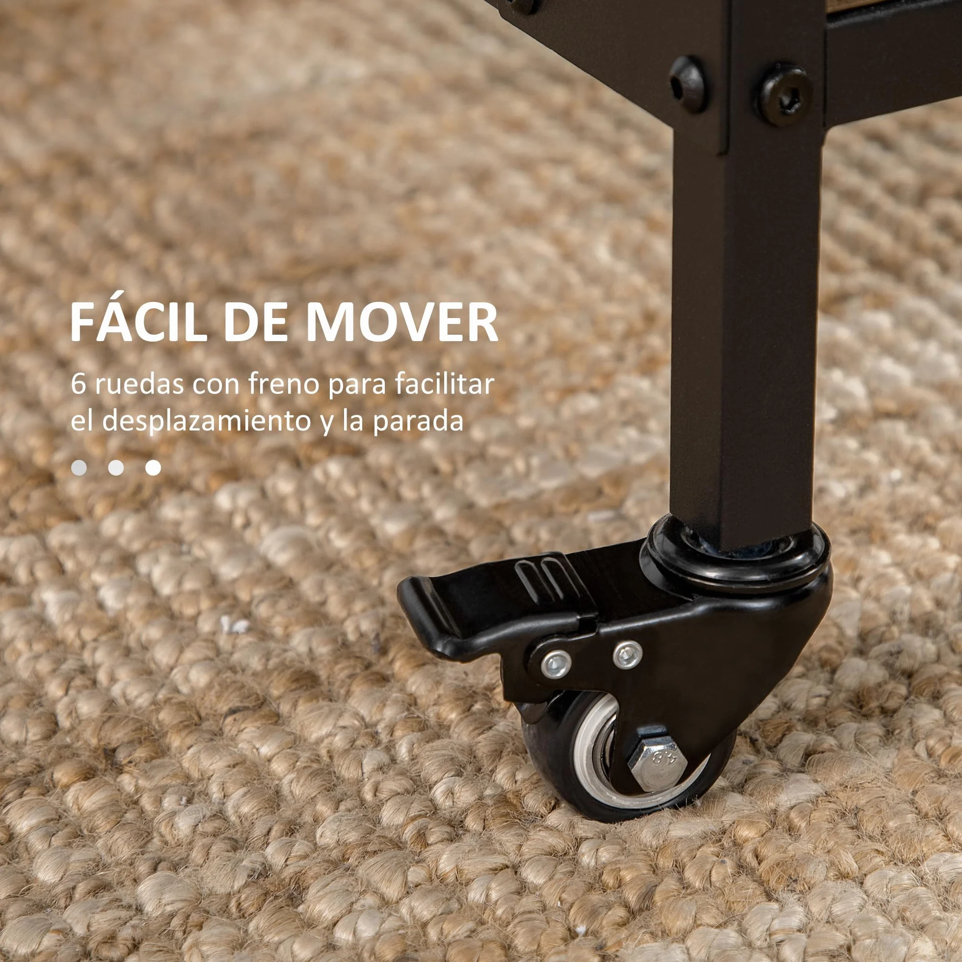HOMCOM Mesa Plegable de Comedor con Ruedas Alas Abatibles y Estante de Almacenamiento Mesa de Cocina Plegable para Salón 130x80x74 cm Madera Marrón