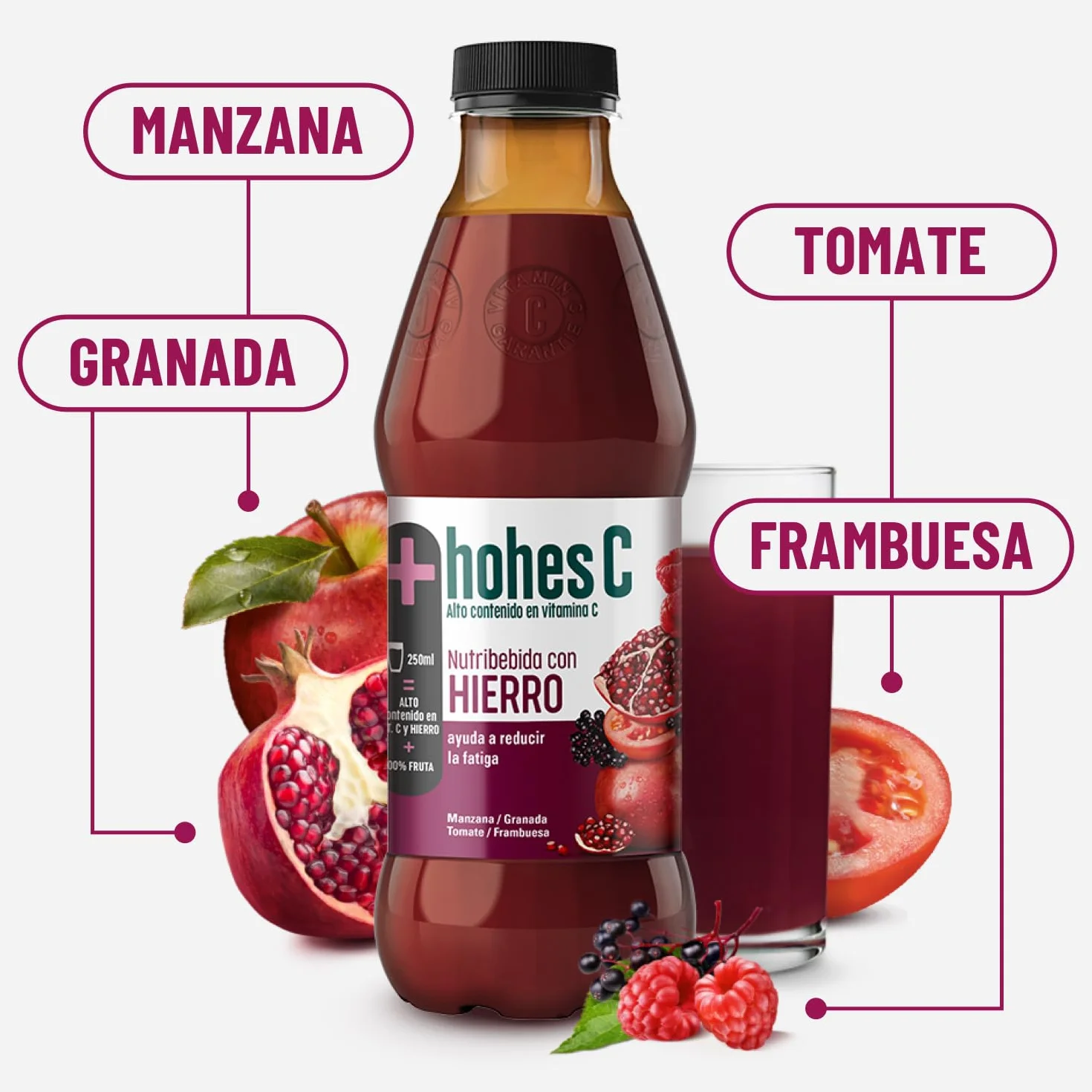hohes C Zumo con Hierro y Vitaminas Pack 6 x 1L