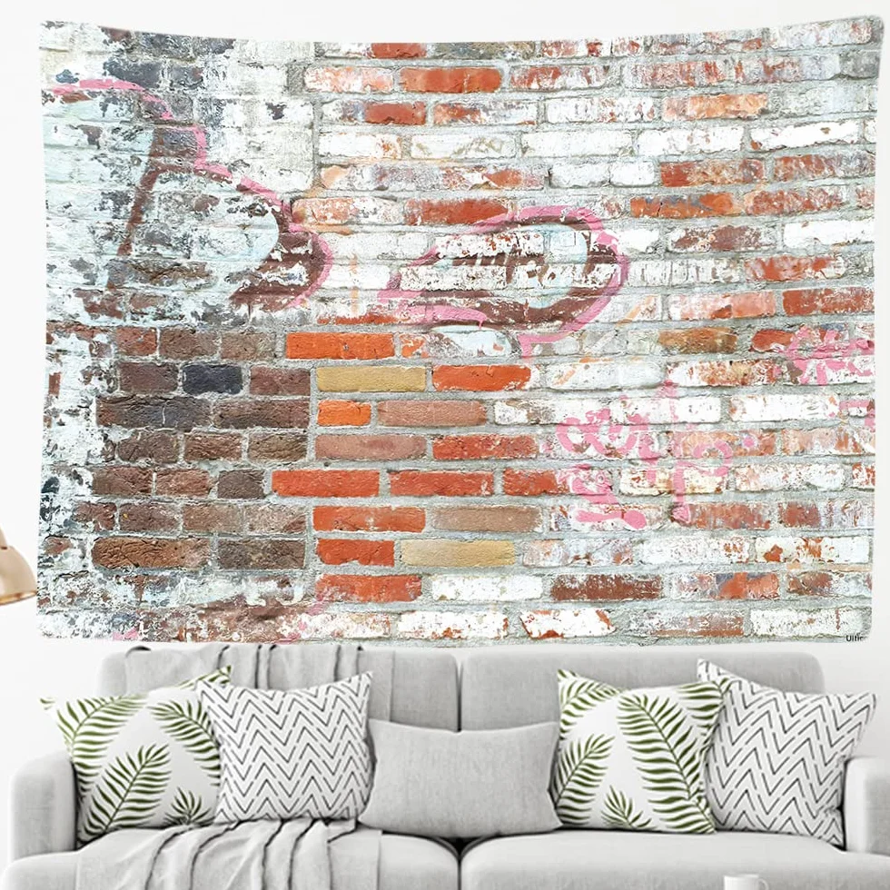 Ulticool Tapiz Pared Piedras Ladrillo Industrial 200 x 150 cm Grande Murales Decorativo