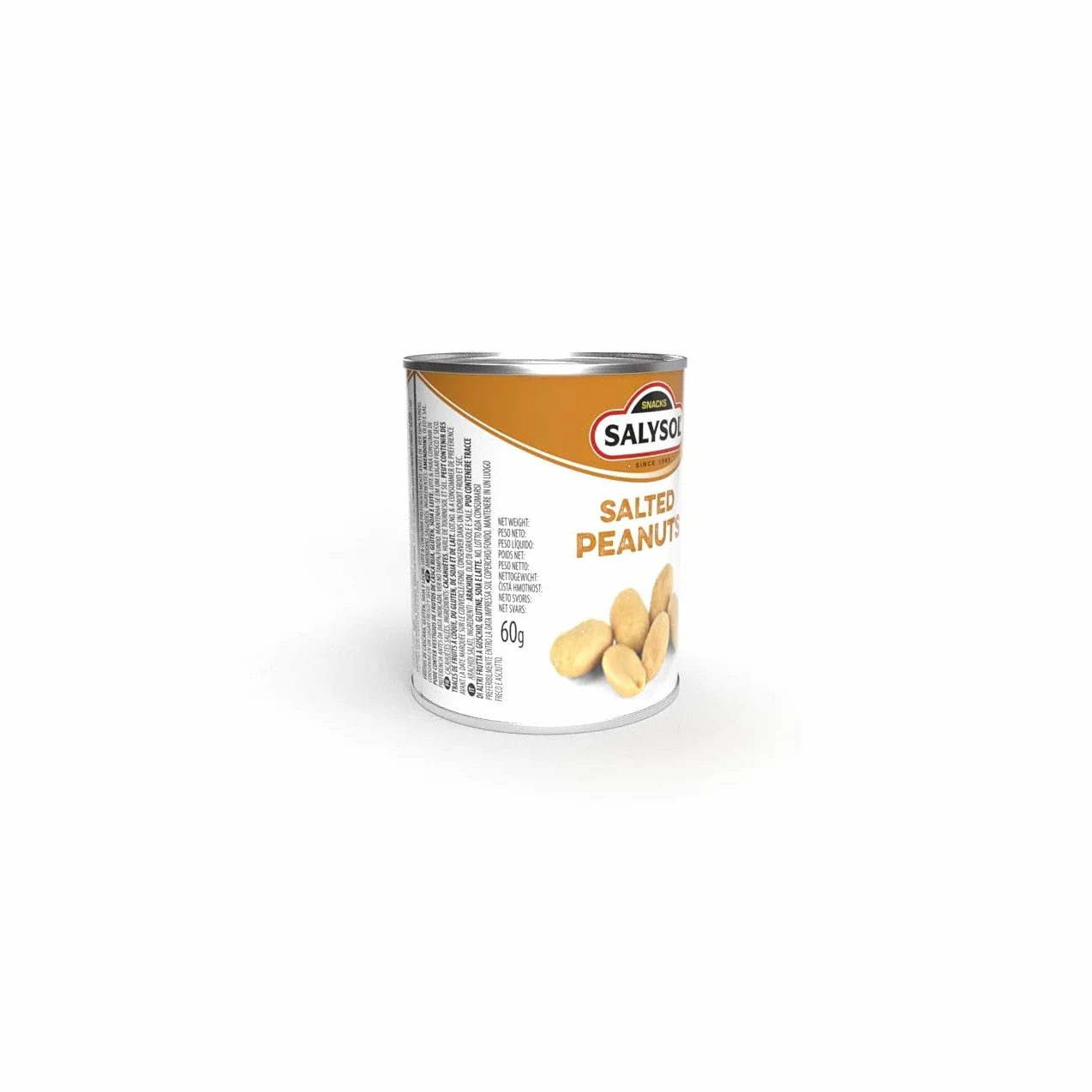 SALYSOL Cacahuetes Salados 10x50 gramos Aperitivos Salados Envasados al Vacío