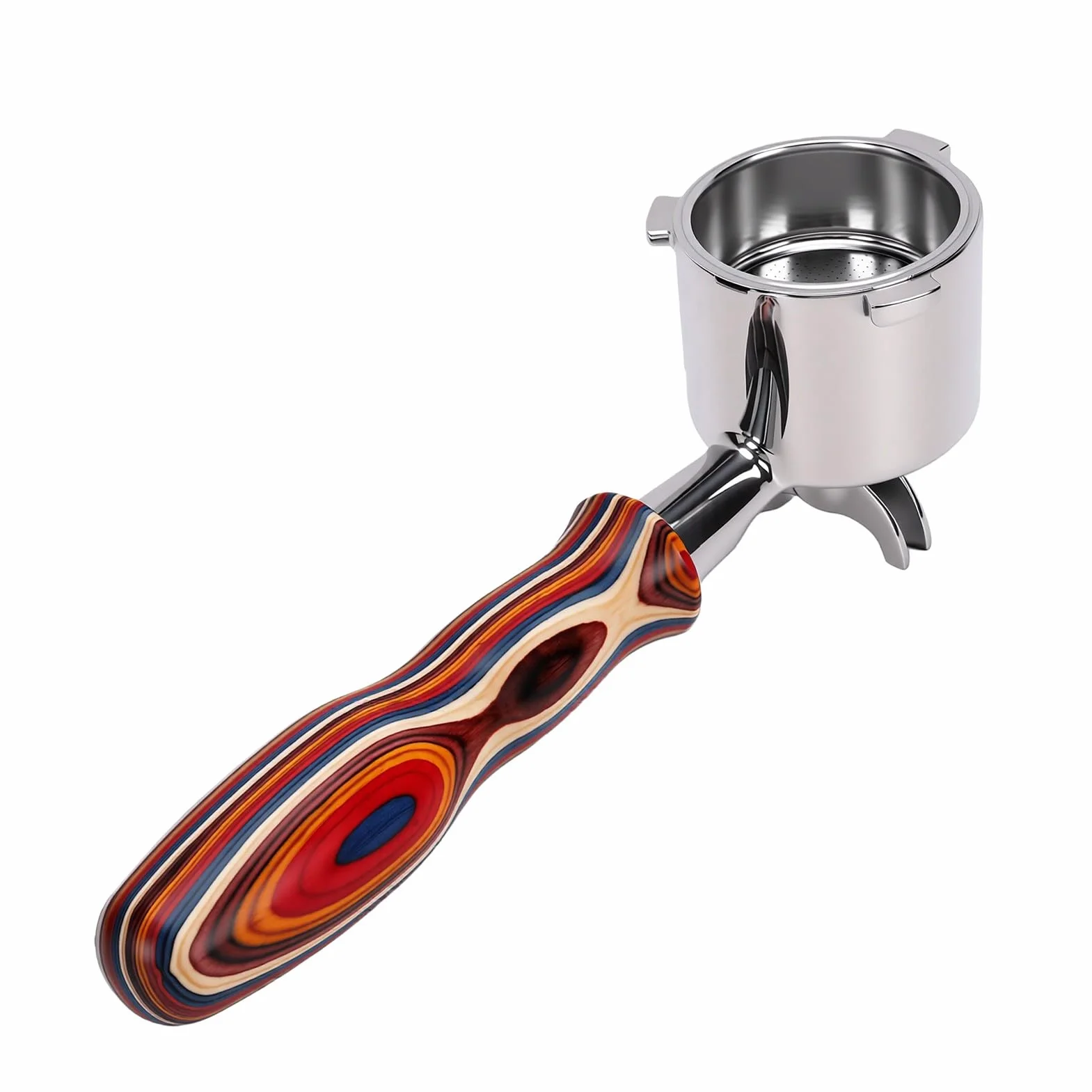 Qcwwy Portafiltro de 51 Mm para, de Madera de Abedul for Preparación de café en Casa | Preparación precisa, agarre estable, herramienta profesional para barista, apta para serie 9